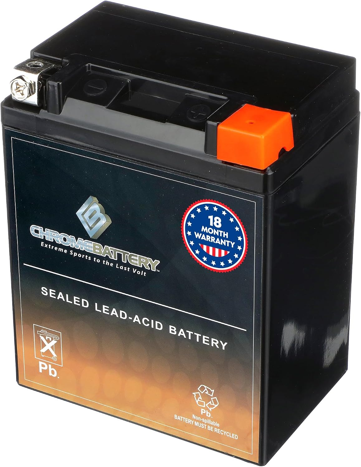 CB CHROMEBATTERY YTX30L-BS 12V 385 CCA AGM – Maintenance-Free 30Ah Battery for Harley, ATV, UTV, Snowmobile, Jet Ski – T3 Nut & Bolt Terminal – Fits Harley Touring, Polaris Sportsman 850