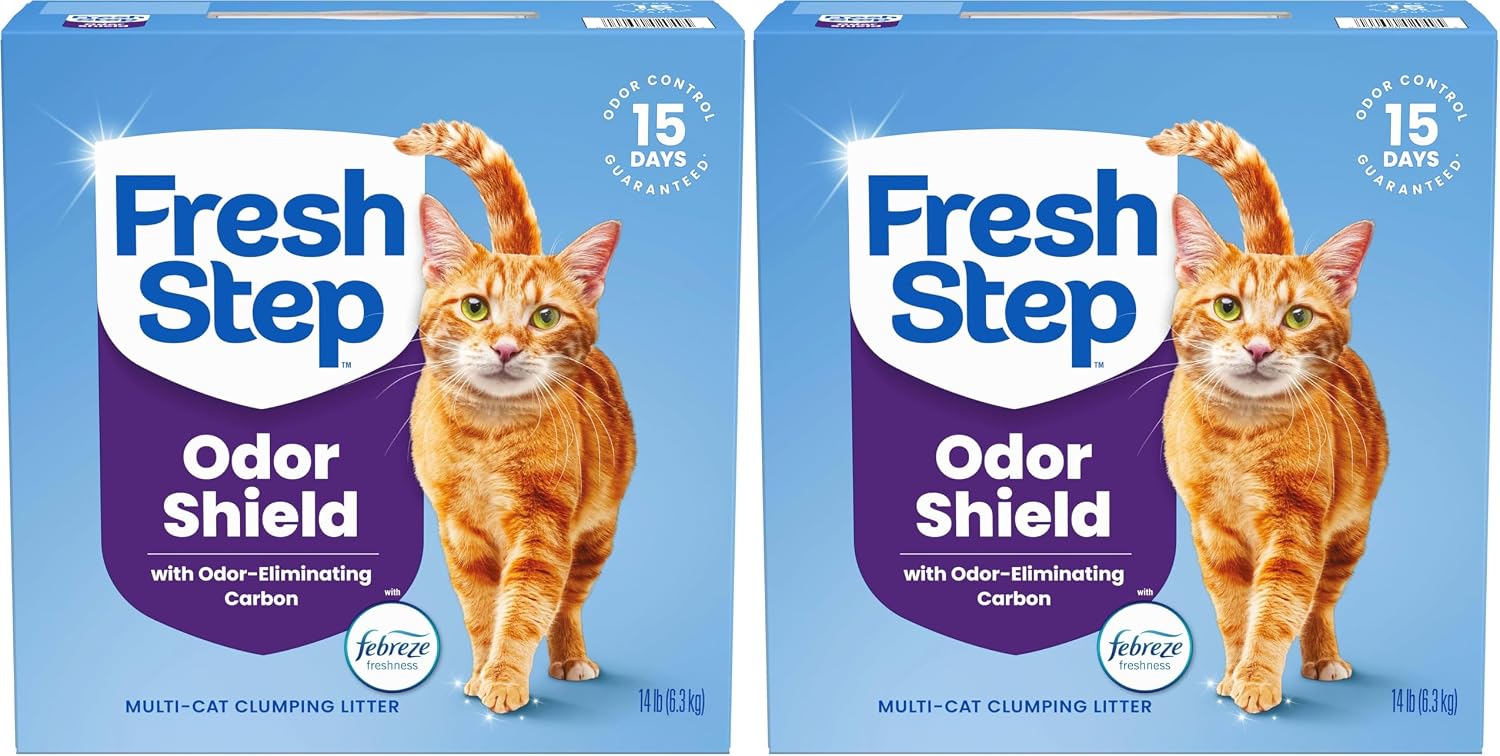 Fresh Step Extreme Clump Multi Cat Clumping Cat Litter, 14 lb. | Forms Tight Clumps, Easy To Scoop, Scented, Ammonia Block Technology, Low Dust, Compatible with Most Auto Litter Boxes