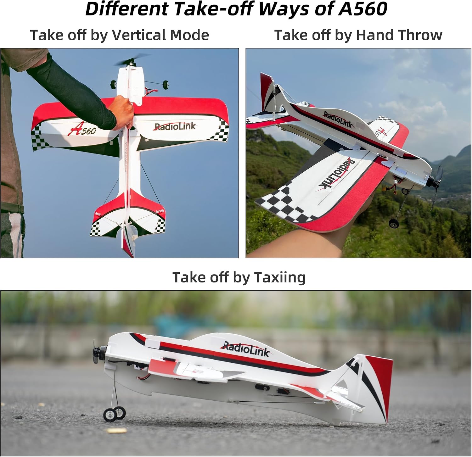 Radiolink A560 Ready to Fly (RTF) 3D Byme-A Gyro 6 Flight Modes RC Airplane