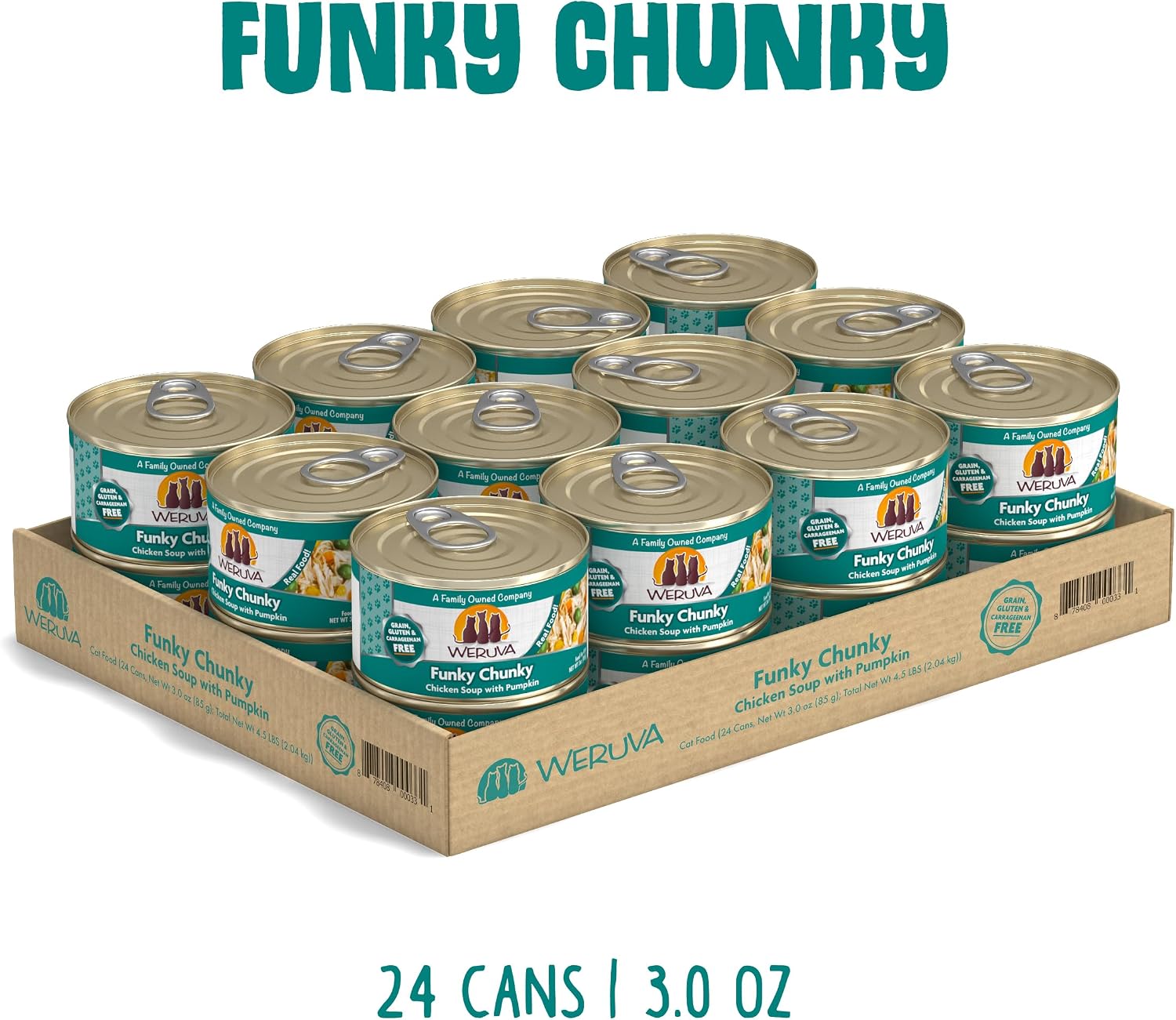 Weruva Classic Cat Food, Paw Lickin’ Chicken with Chicken Breast in Gravy, 3oz Can (Pack of 24)