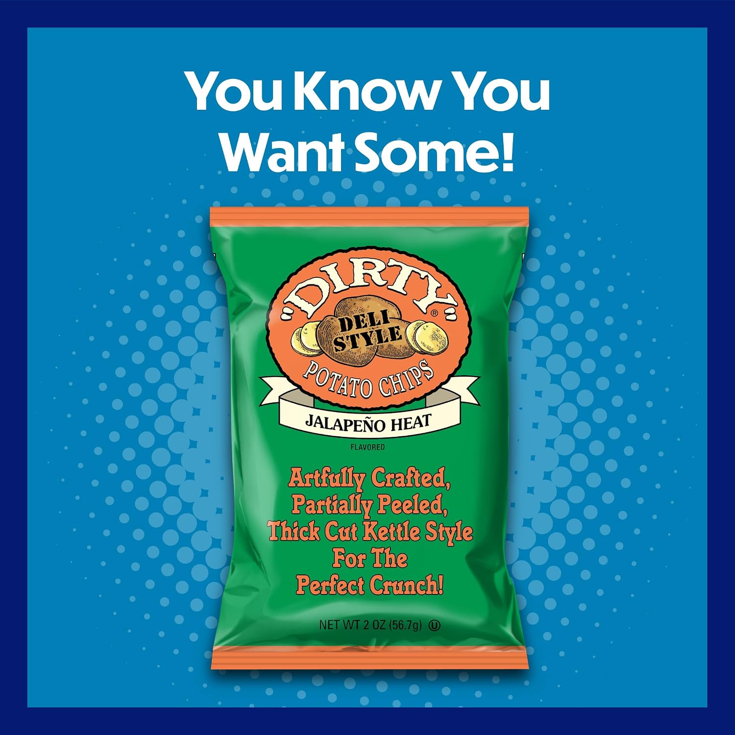 Dirty Chips Jalapeno Heat, 2-Ounce (Pack of 25)
