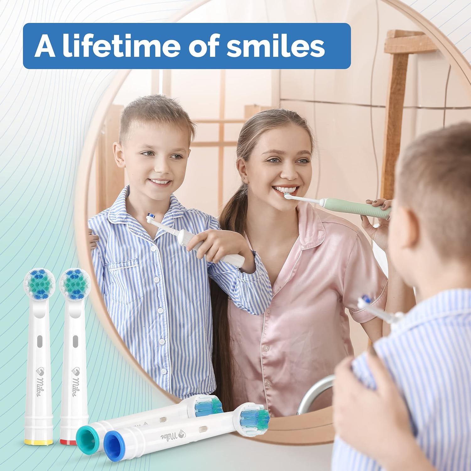 Toothbrush Head Compatible with Oral B - 16 Pack Milos Replacement Electric Toothbrush Heads Deep and Precise Cleaning Brush Heads Toothbrush Heads
