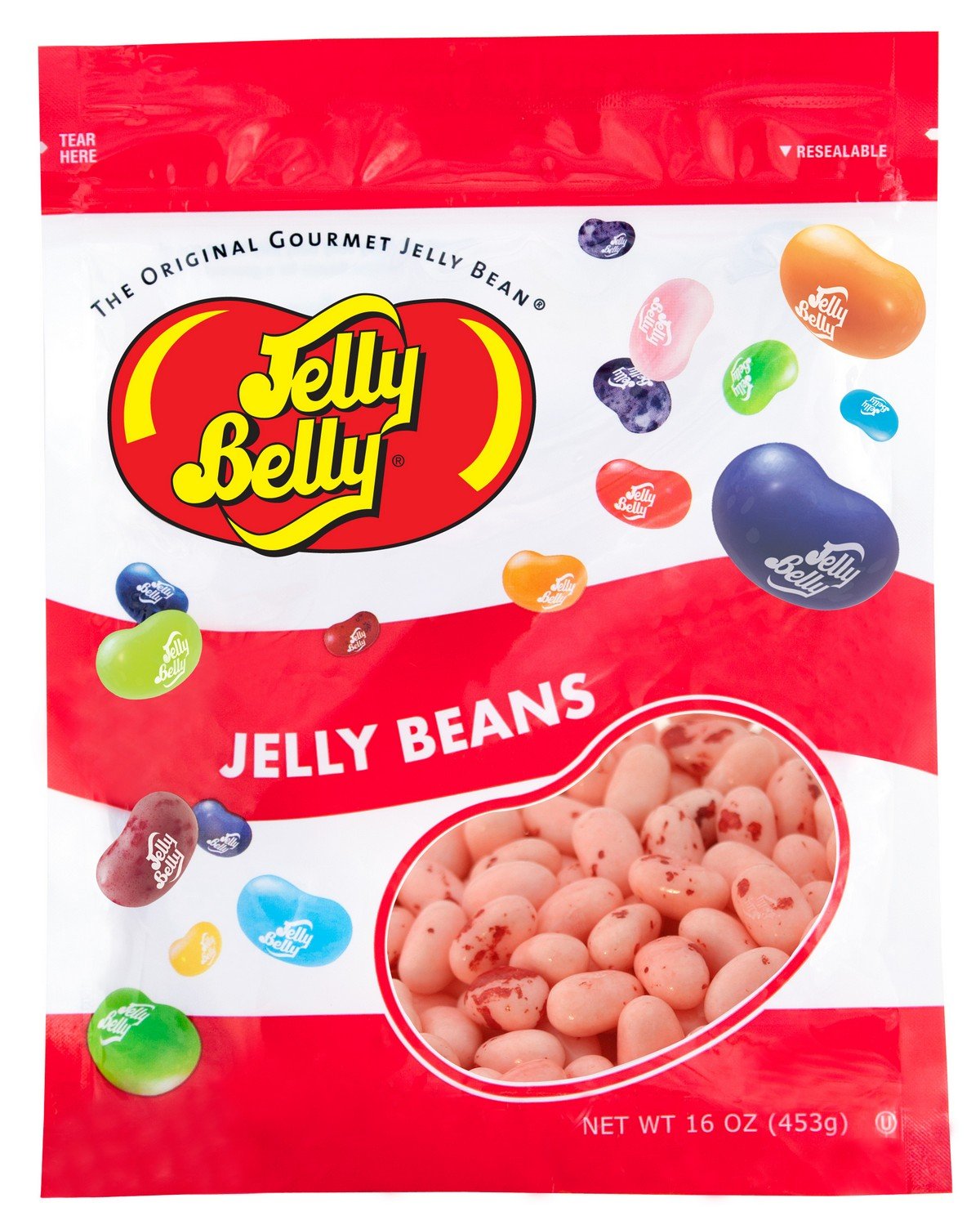 Jelly Belly Strawberry Cheesecake Jelly Beans - 1 Pound (16 Ounces) Resealable Bag - Genuine, Official, Straight from the Source