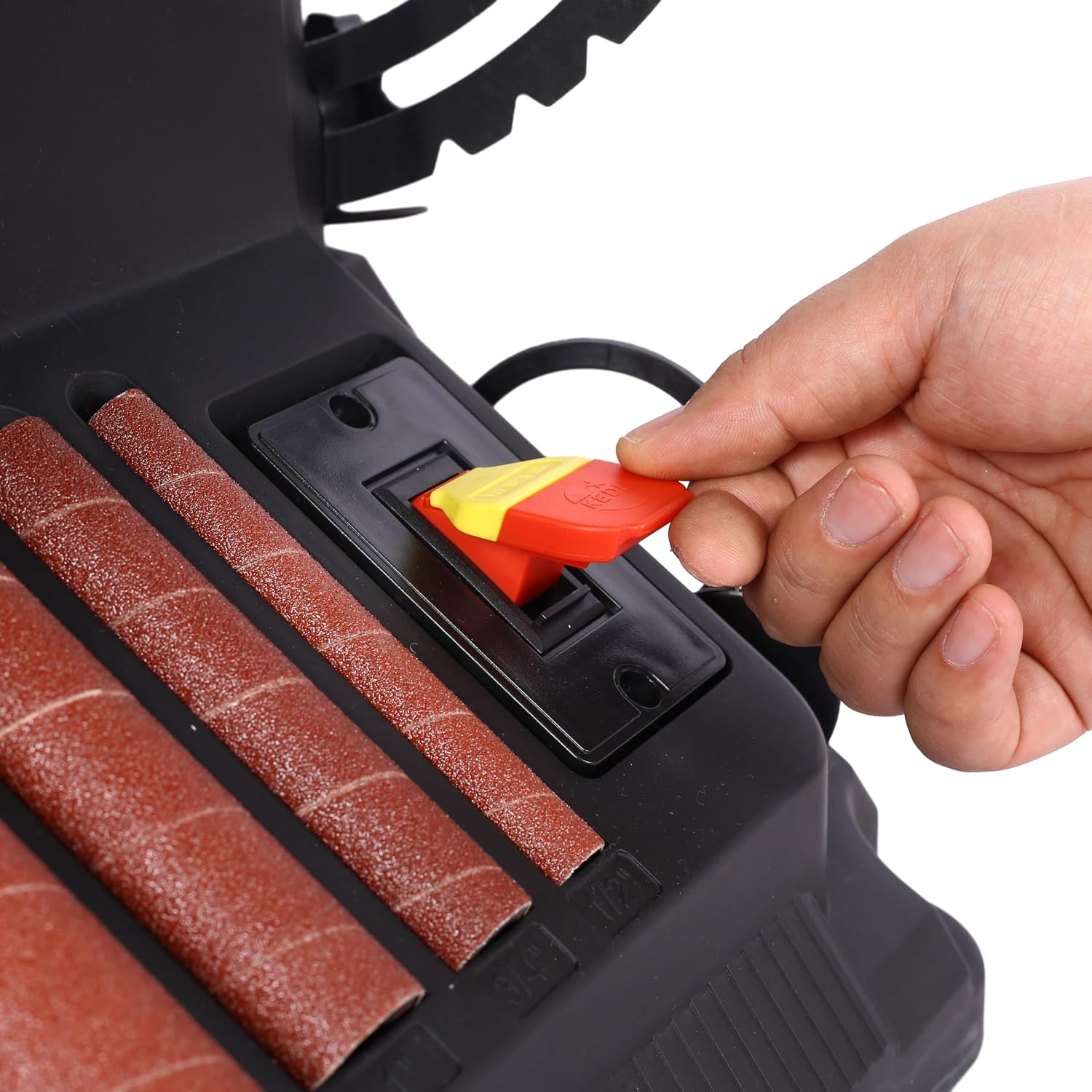 Vertical Oscillating Spindle Sander and Belt Sander 2 in 1 Woodworking Machine with 5 Sanding Sleeves 4x24 Inch Belt Tilting Table 0-45 Degrees for