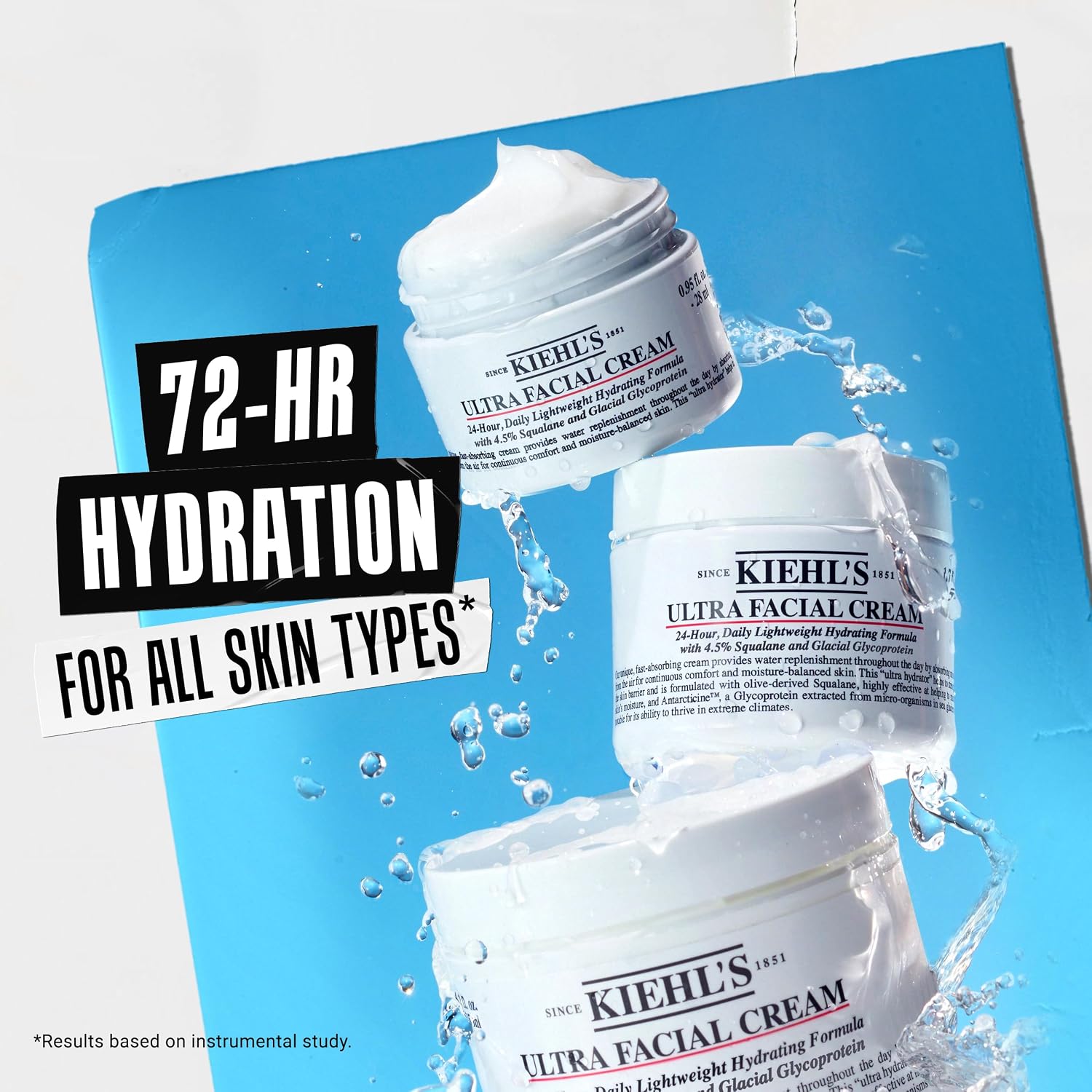 Kiehl's - Ultra Facial Cream Daily Moisturizer with 4.5% Squalane | Face Cream for Long-Lasting Hydration & Moisture - Fragrence Free & Suitable for All Skin Types