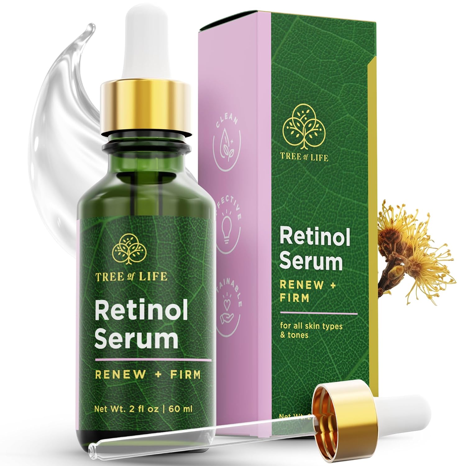 Tree of Life Vitamin C Serum for Face - Brightening and Hydrating Face Oil for Dark Spots and Fine Lines - Suitable for Sensitive Skin - Dermatologist Tested Skin Care - 1 Fl Oz | Brightening Vitamin C serum for face. Hydrating face oil that targets dark…