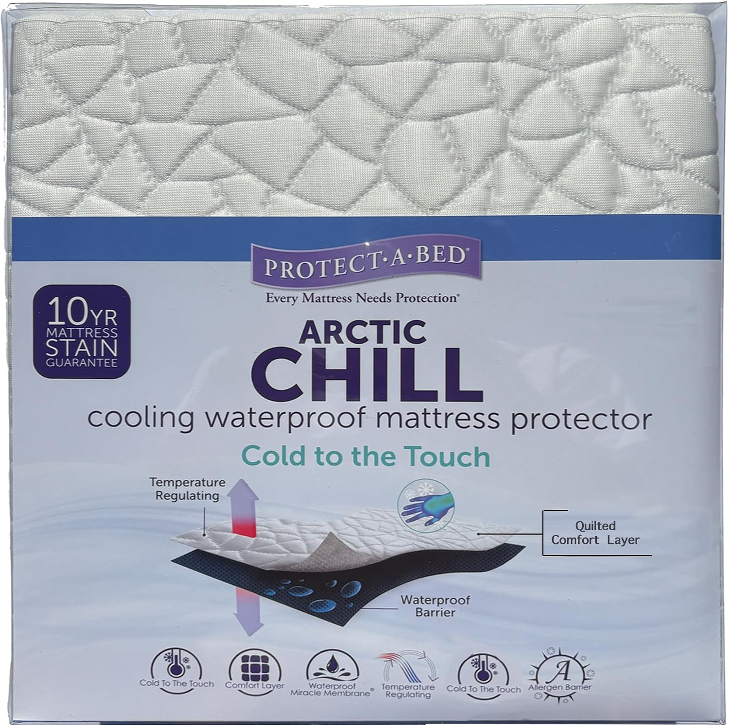 Protect-A-Bed Cool Waterproof Mattress Protector, King