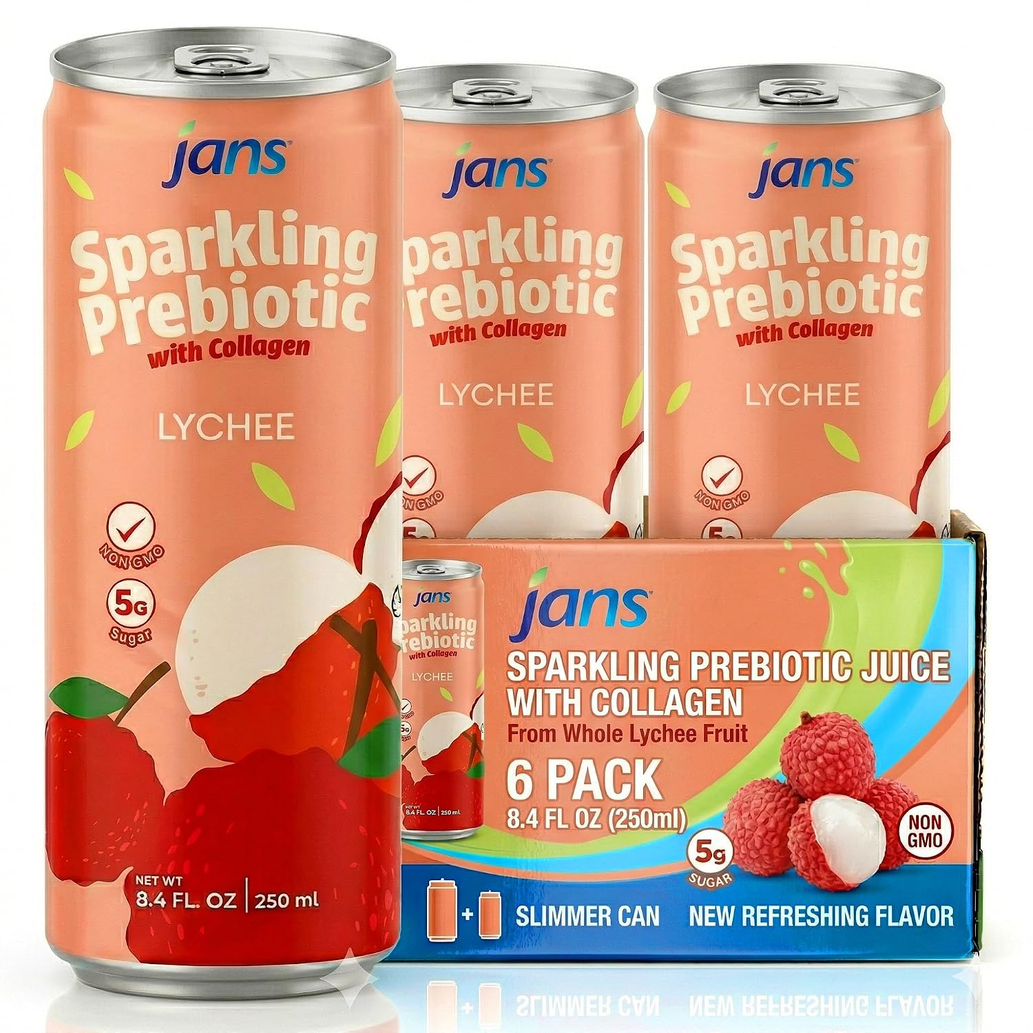Jans 100% Coconut Water With Pulp, Unsweetened, 16.57 Fl Oz, Pack of 12