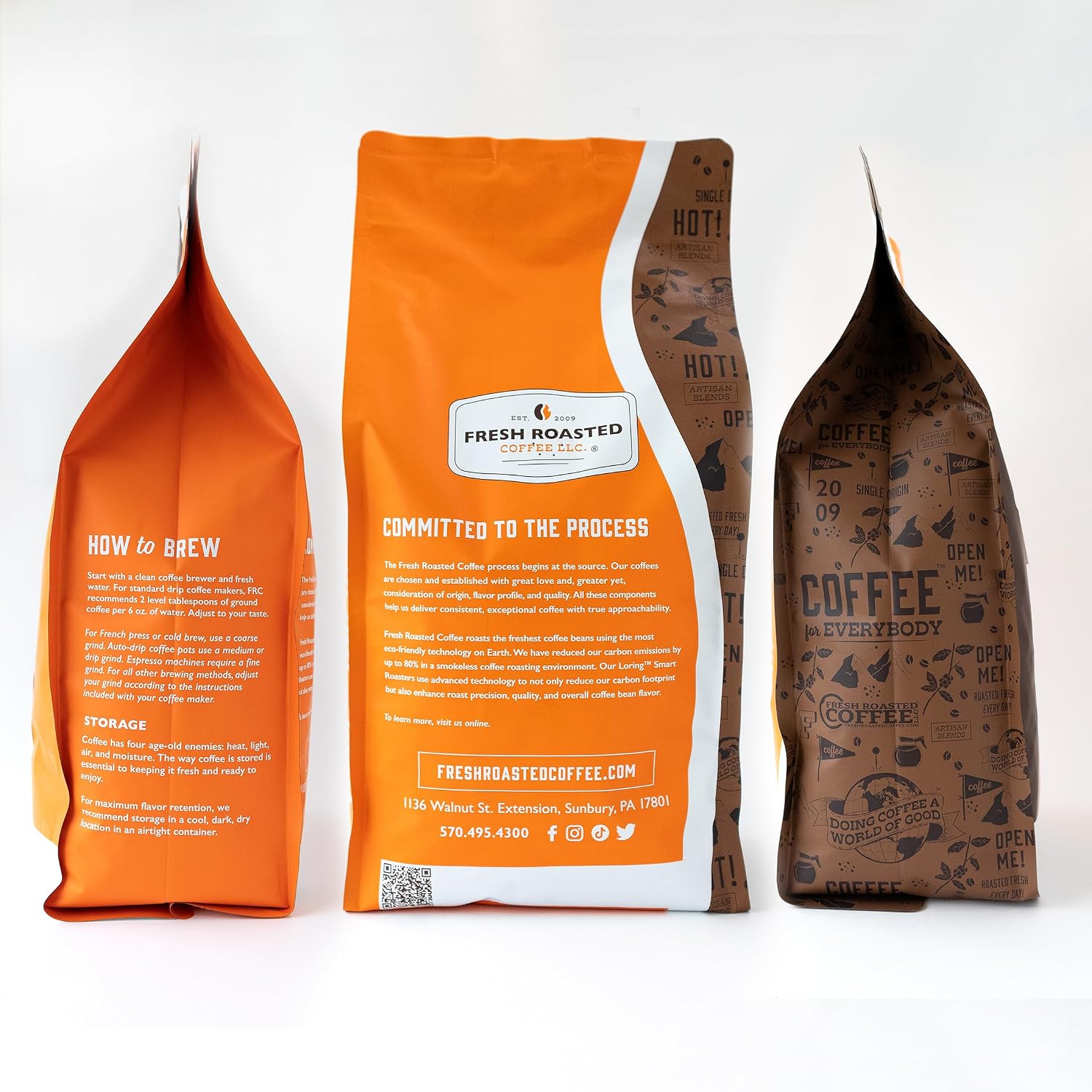 Fresh Roasted Coffee, Dark Brazil Whole Bean Coffee, Med-Dark Roast, Kosher, 5 lb (80 oz)