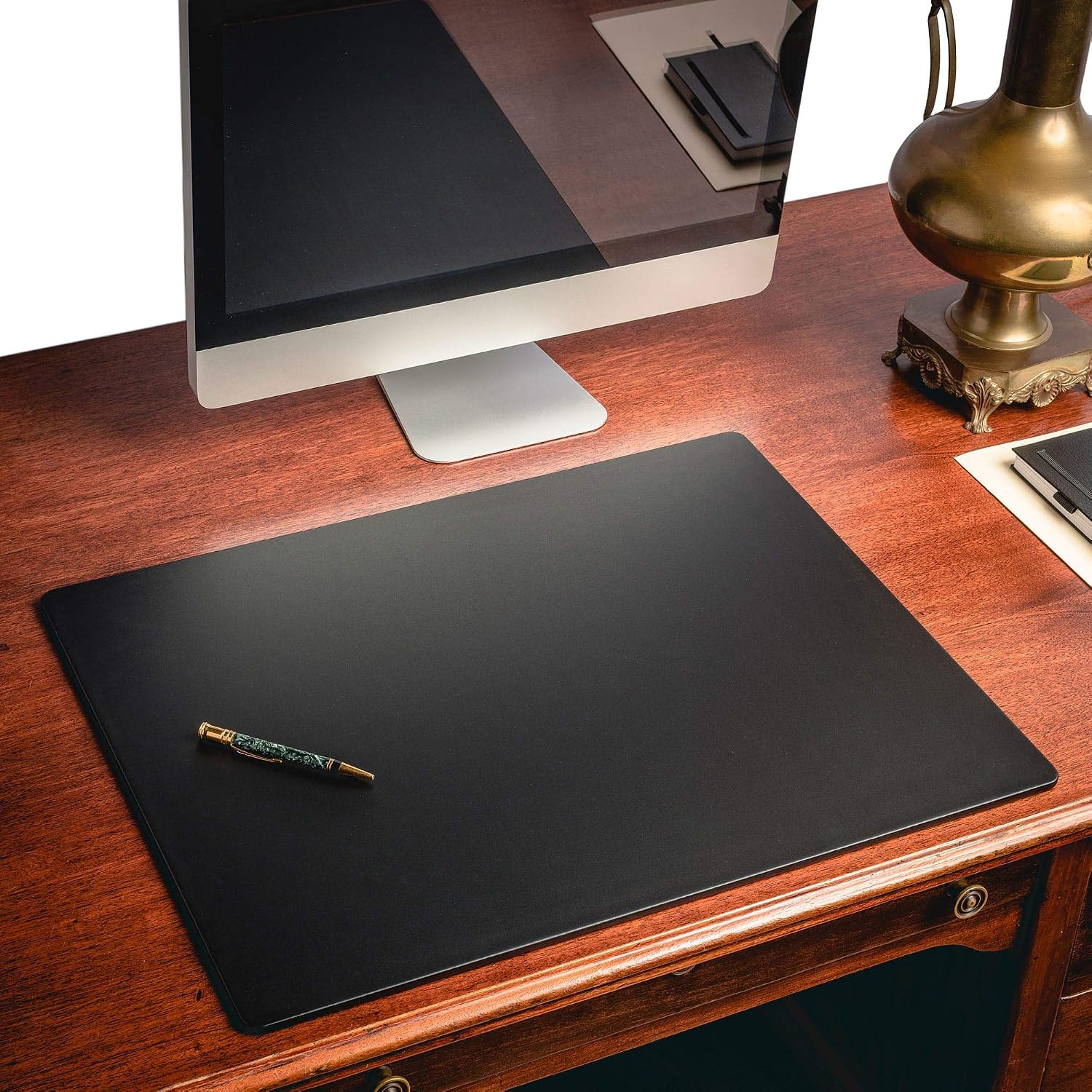 Dacasso Classic Leatherette Mat Desk pad, 24 x 19, Black (P1027)