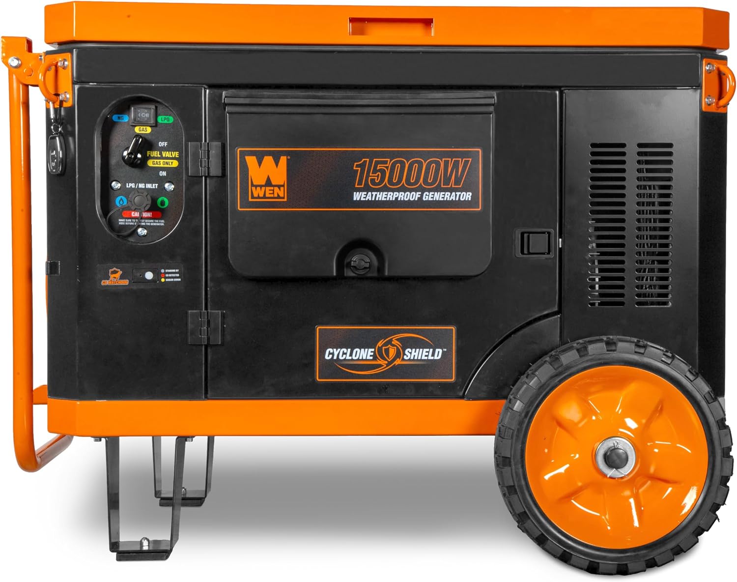 WEN 11,000-Watt 120V/240V Dual Fuel Portable Generator with Wheel Kit and Electric Start (DF1100T)