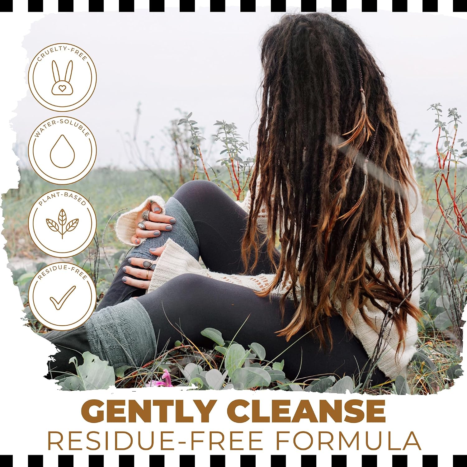 Dollylocks Cleansing Rinse-free Shampoo Spray | Removes Build-up + Moisturizes | Plant-Based Residue-free Vegan | Locs, Braids, Hair Extensions
