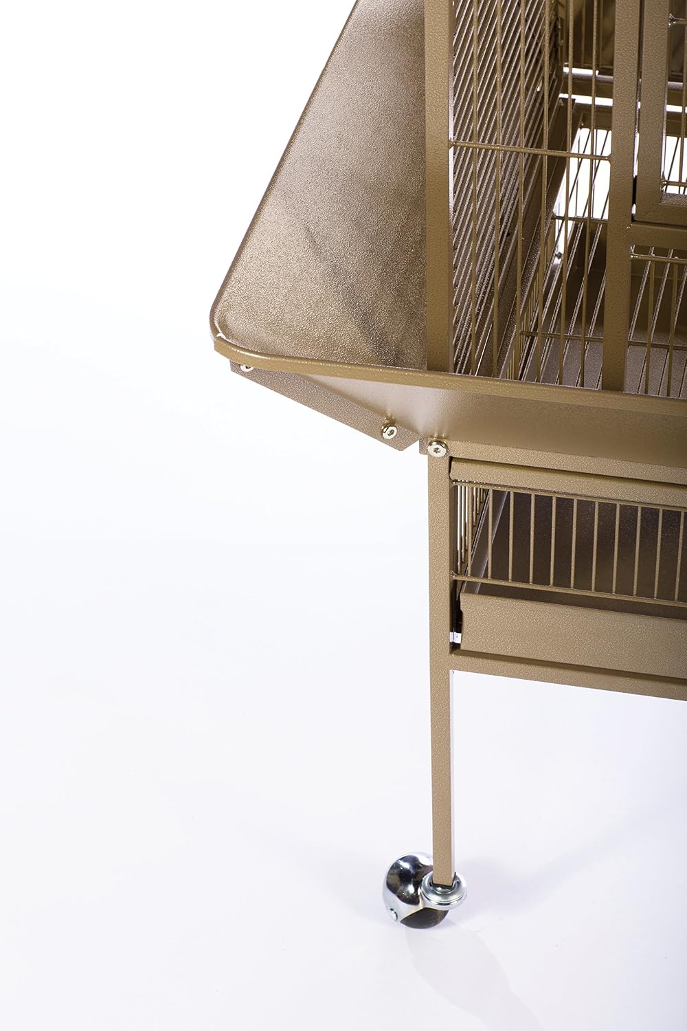 Prevue Pet Products Steel Bird Flight Cage with Wheels - Black, Large | Large Birdcage for Parakeets, Canaries, Finches, Cockatiels, Lovebirds, & Green Cheeks, Metal Standing Birdcage