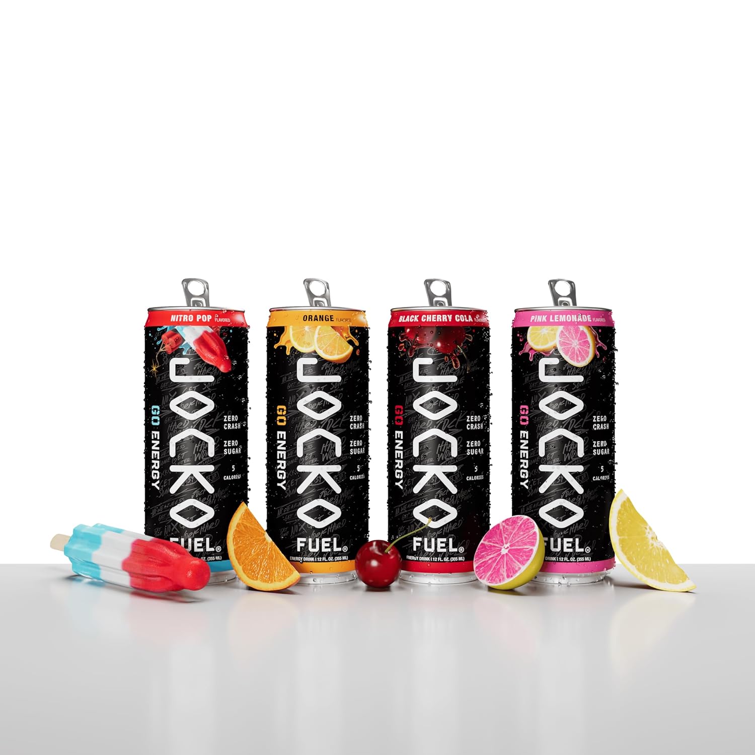 Jocko Fuel GO Energy Drinks, Sour Apple, 12 oz | 12 Pack