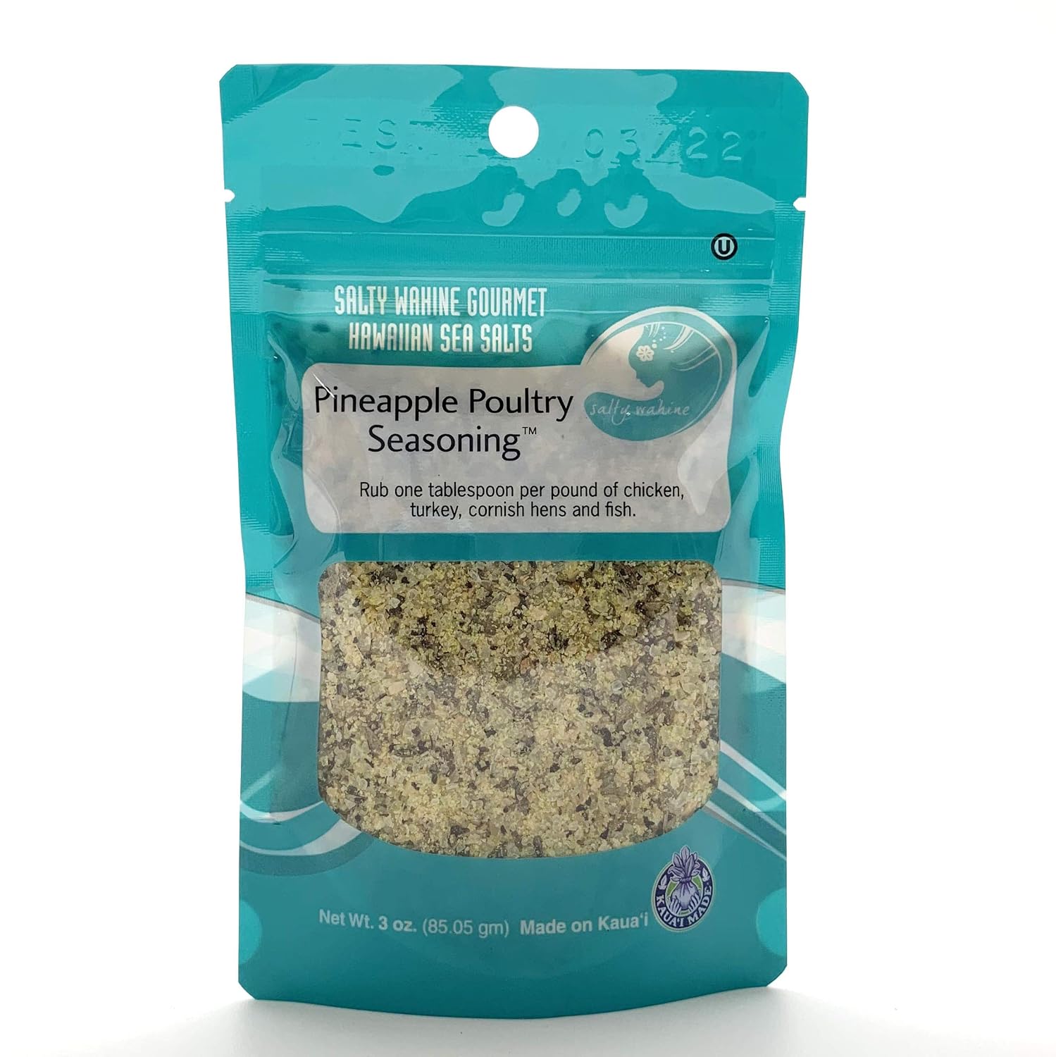Salty Wahine Gourmet Hawaiian Sea Salts, Hawaiian Sea Salt and Rainbow Peppercorns, 4 Ounce