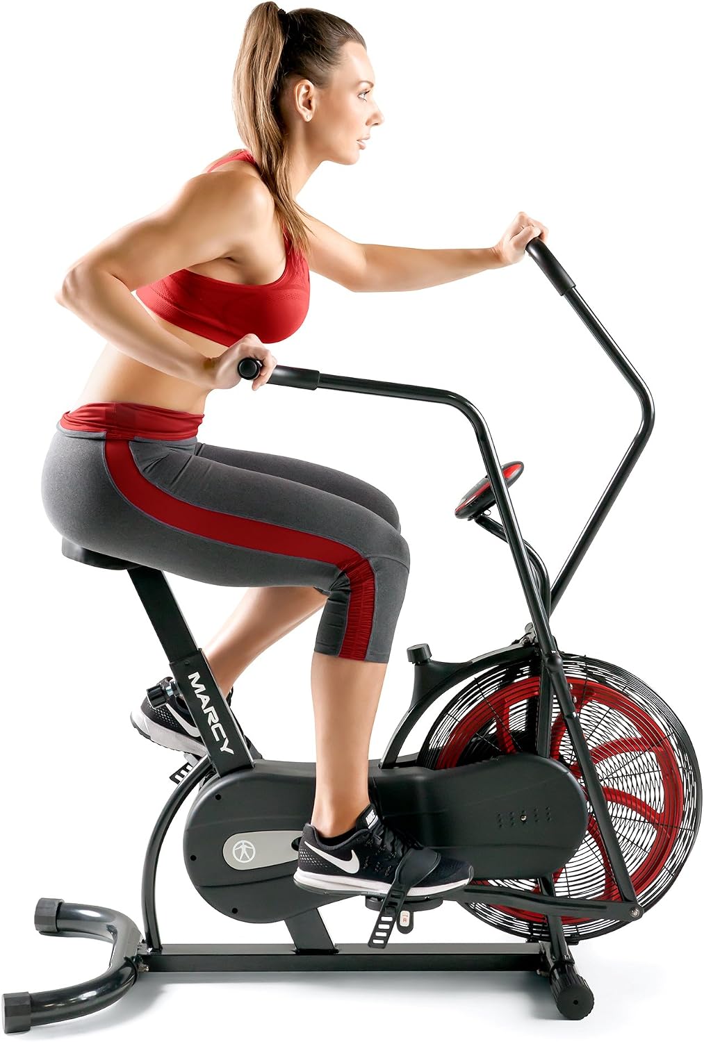 Marcy Air-Resistance Exercise Fan Bike With Dual Action Handlebars