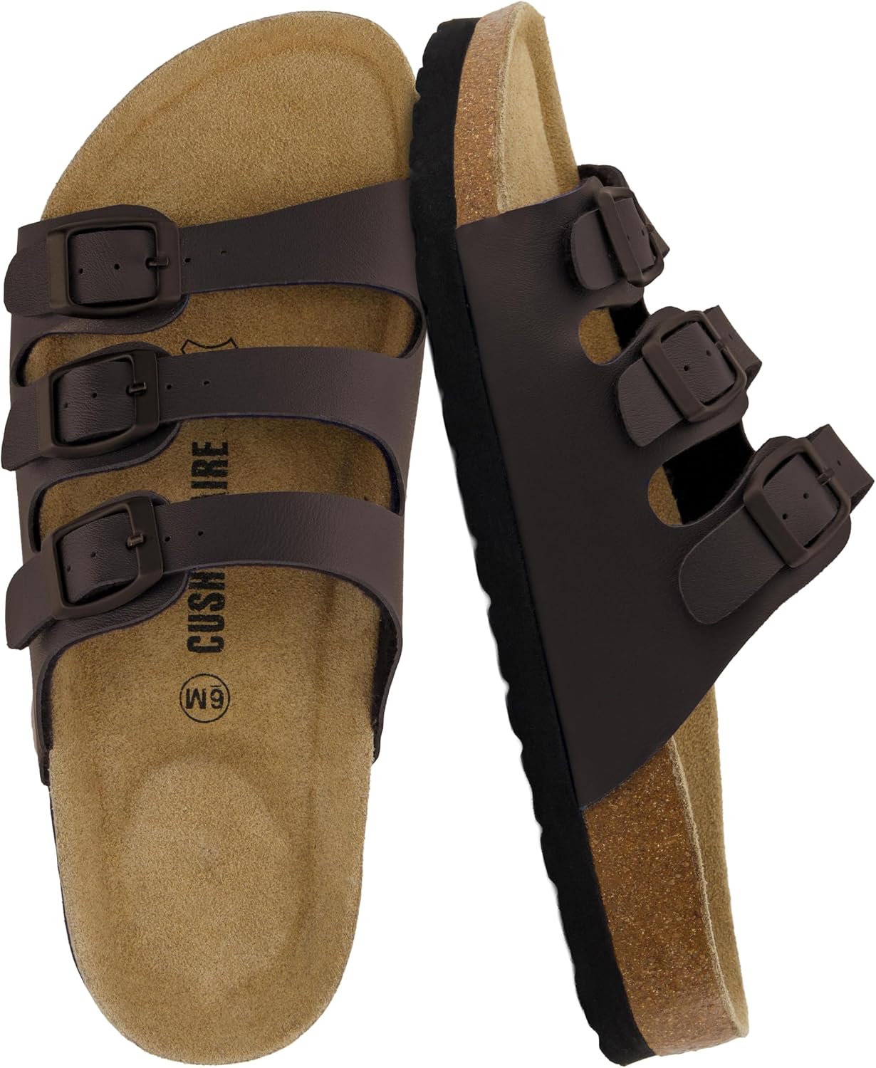 CUSHIONAIRE Women's Lela Cork footbed Sandal with +Comfort