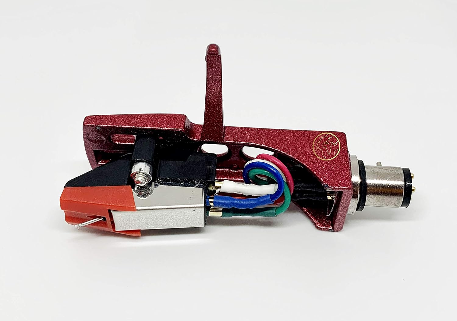 Red Headshell, mount, cartridge and stylus, elliptical needle for Numark TT100. TT200, TT500, TT1510, TT1529, TT1550, TT1520, TT1600, TT1610, TT1625