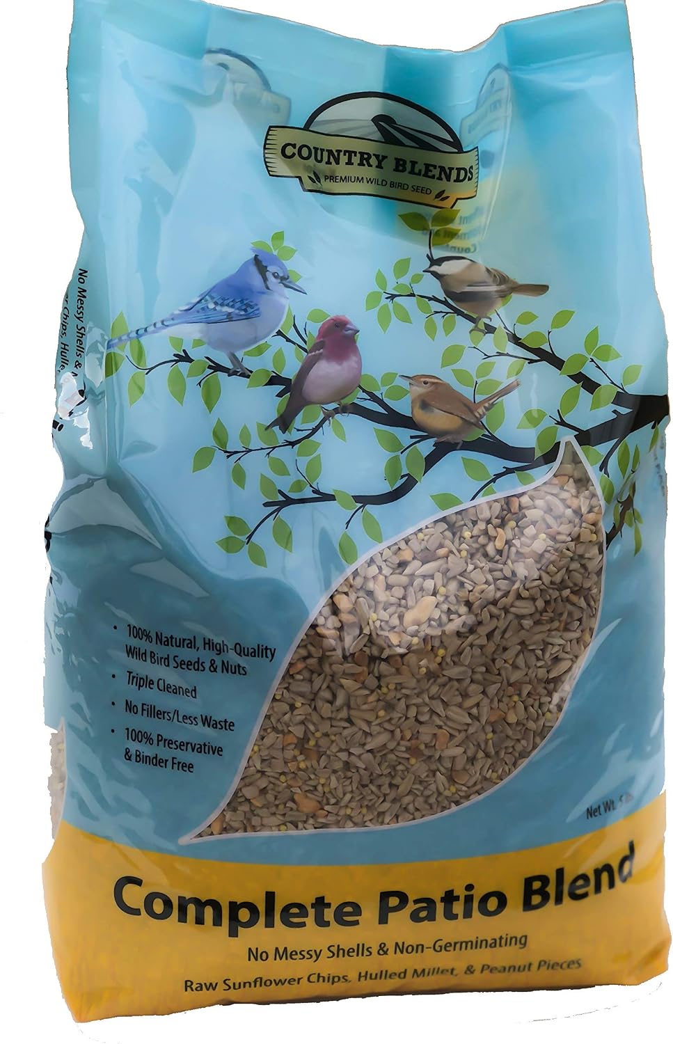 Complete Patio Blend, 5 lbs Bag - Wild Bird Food Seed and Nut Mix