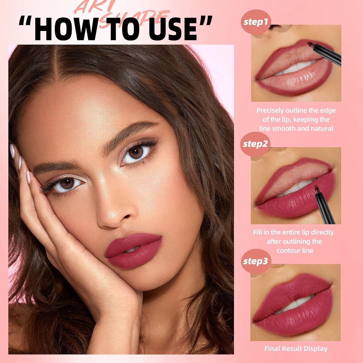 QiBest 7Pcs Matte Liquid Lipstick + 1Pcs Lip Plumper Makeup Set Kit, Pigmented Long Lasting Lip Gloss Set