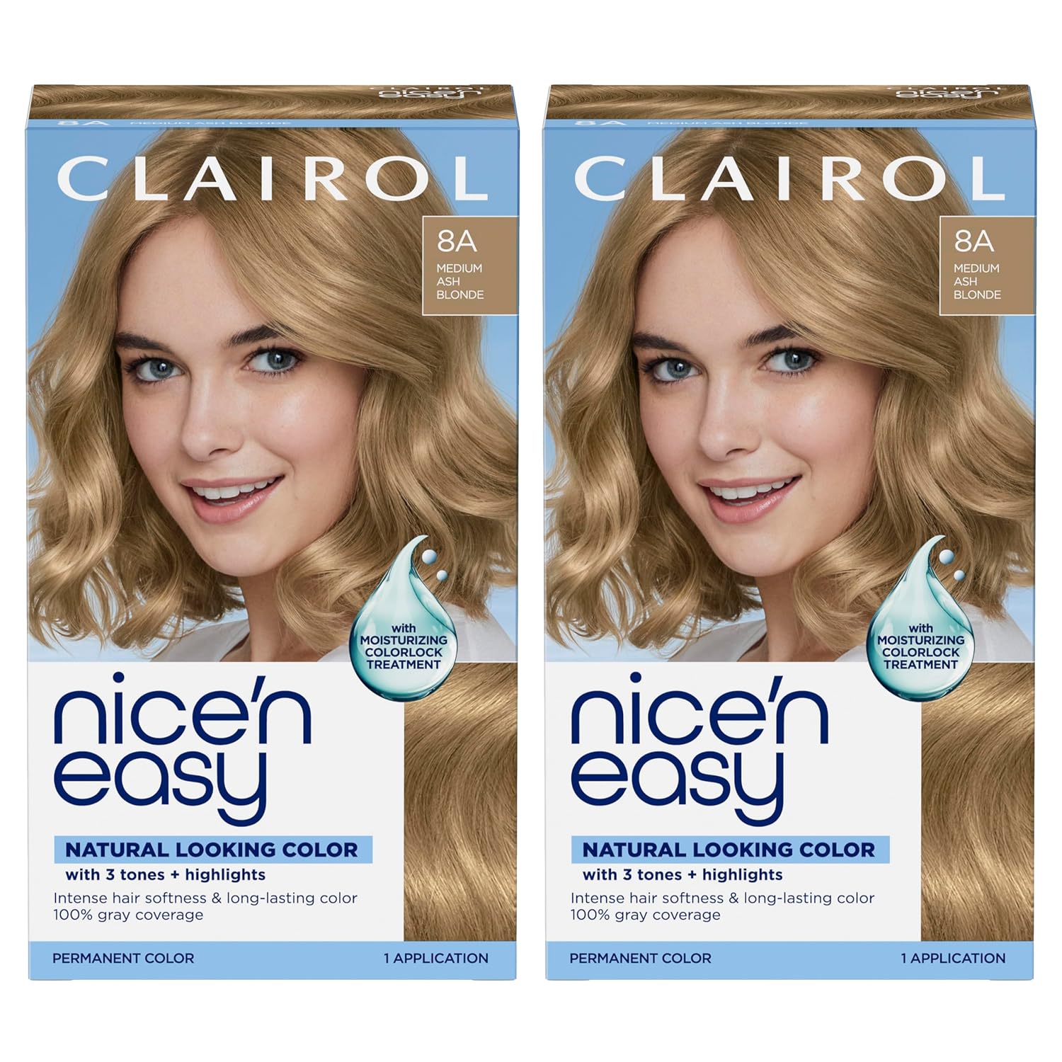 Clairol Nice'n Easy Permanent Hair Dye, 6A Light Ash Brown | Pack of 3