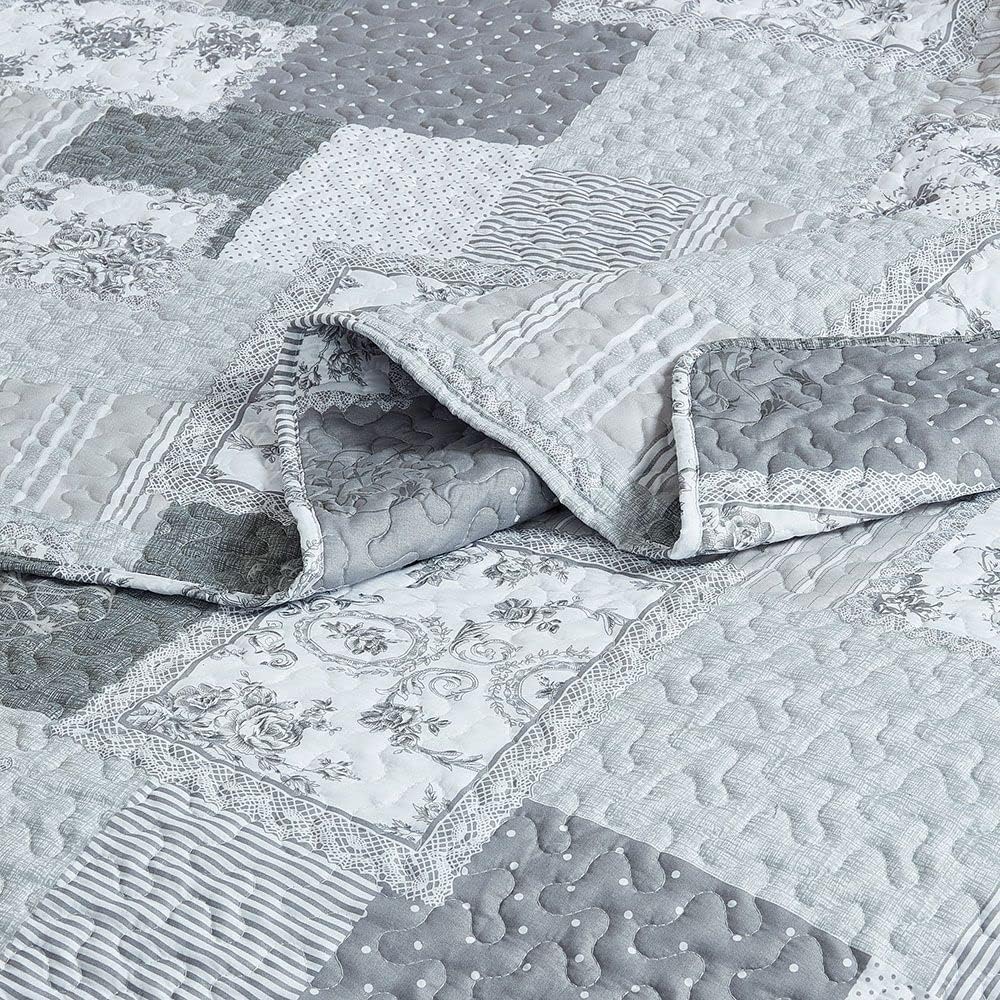 Royal Hotel Ayat Birds Oversized Coverlet Set Queen Size – Luxury Queen Quilt Bedspread, All Season Soft Filled Quilts