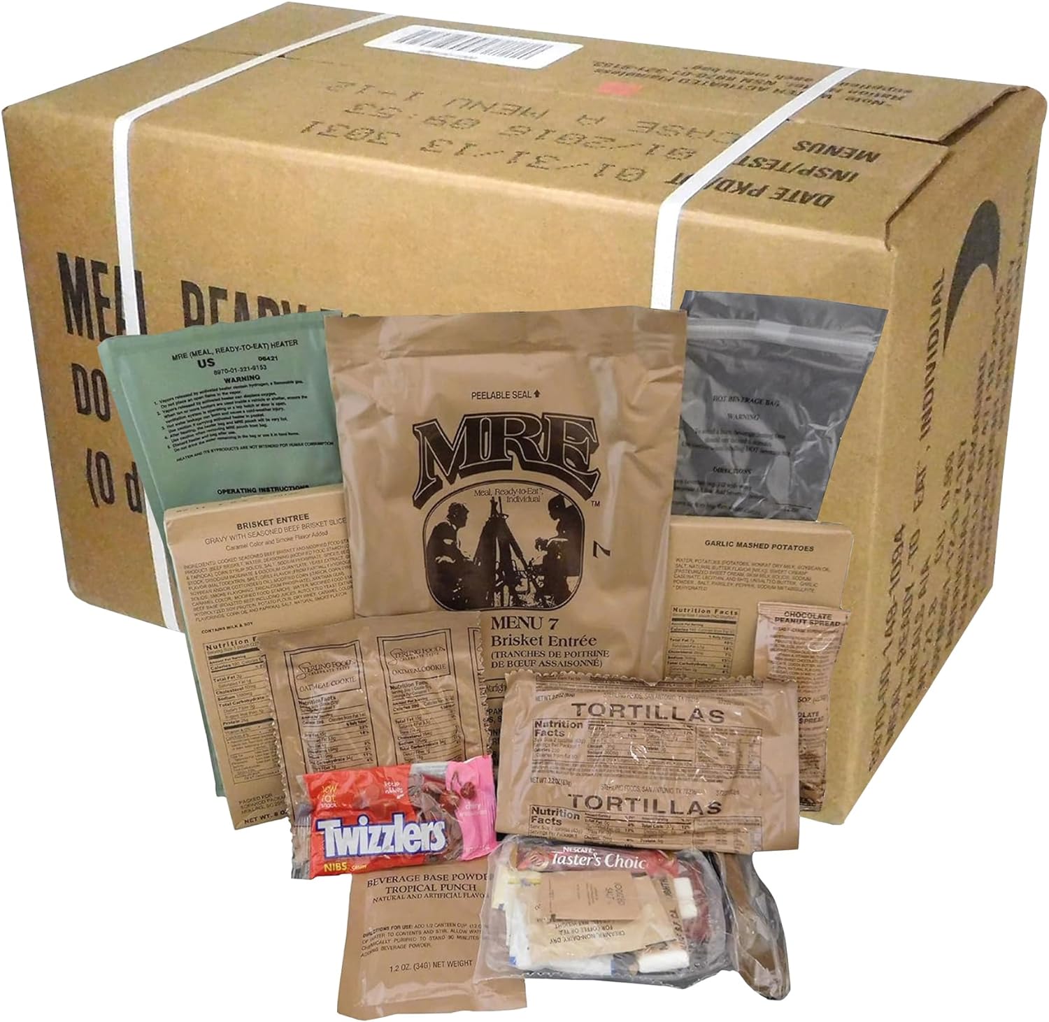 Ammo Can Man MRE Box A by Rothco, Genuine Mil Surplus, Menus 1-12 | Ammo Can Man MRE genuine U.S. military surplus ration box, Menus 1-12