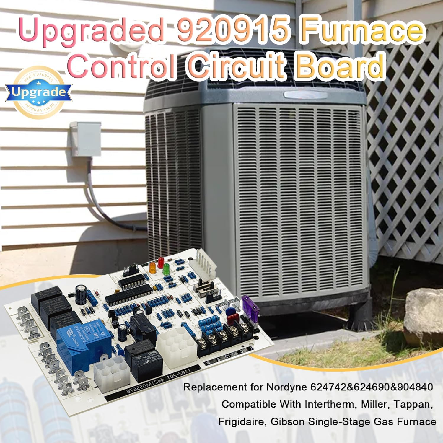 Upgraded 60105 Furnace Ignition Control Board for Mr Heater and HeatStar MHU HSU Series Enerco Big Maxx Overhead Compact Garage Workshop Forced Air Furnaces Natural Gas and Propane Up to 125000 BTU