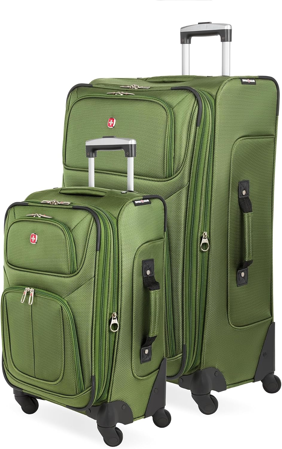 SWISSGEAR Sion Carry-On Spinner Luggage, Softside Expandable, Lightweight Suitcase, Dark Grey, 22.75-Inch