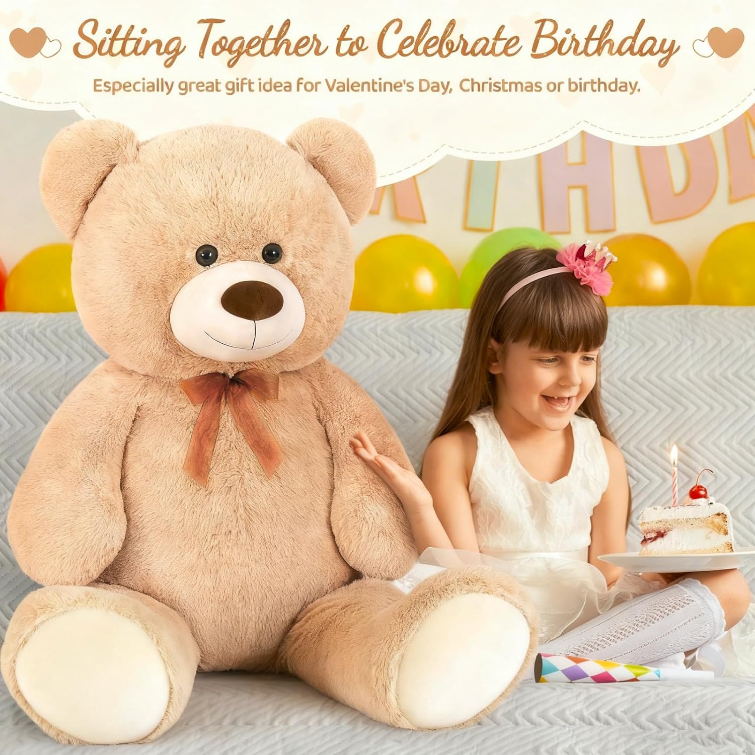 Toys Studio 47 Inch Big Teddy Bear Giant Stuffed Animal for Girls