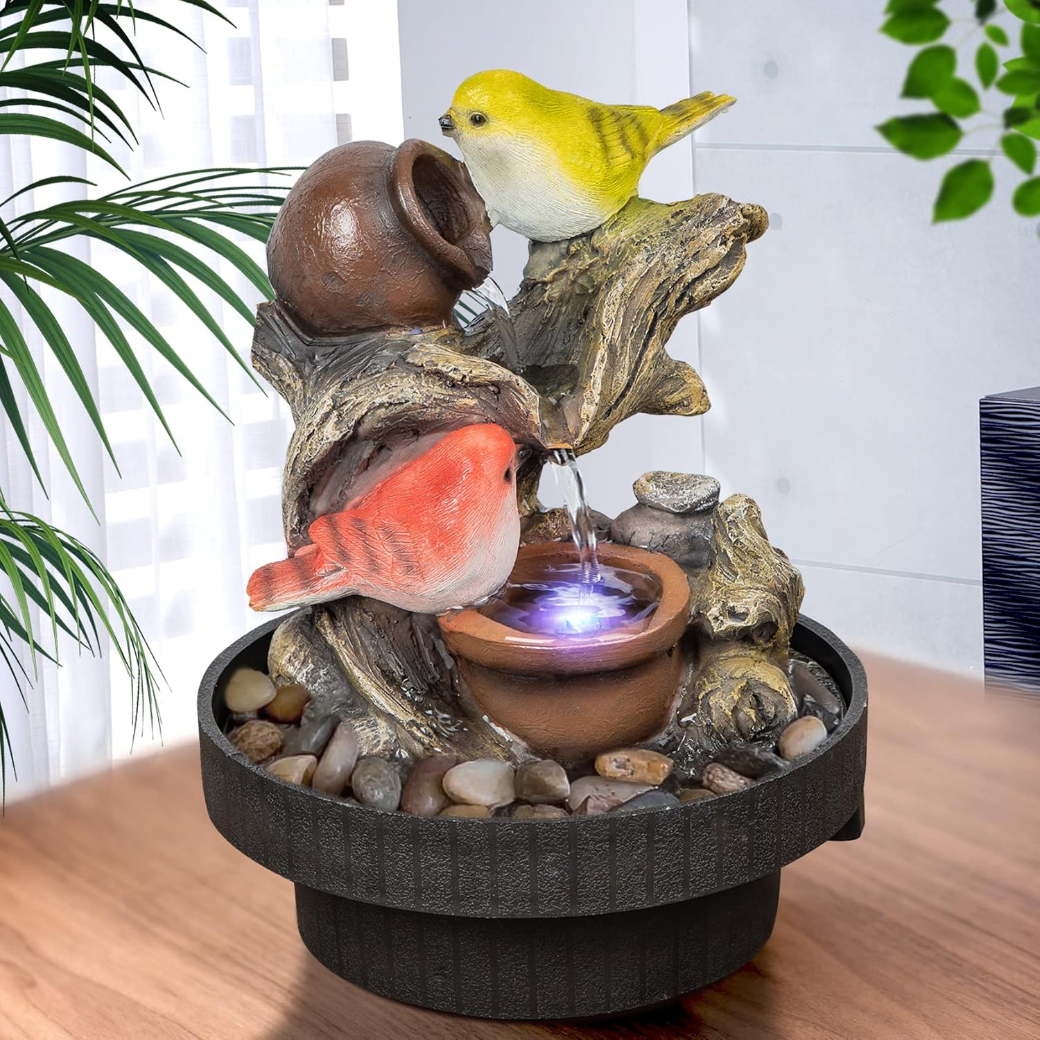 Resin LED Indoor Water Fountains | Office, Home Relocation Gifts