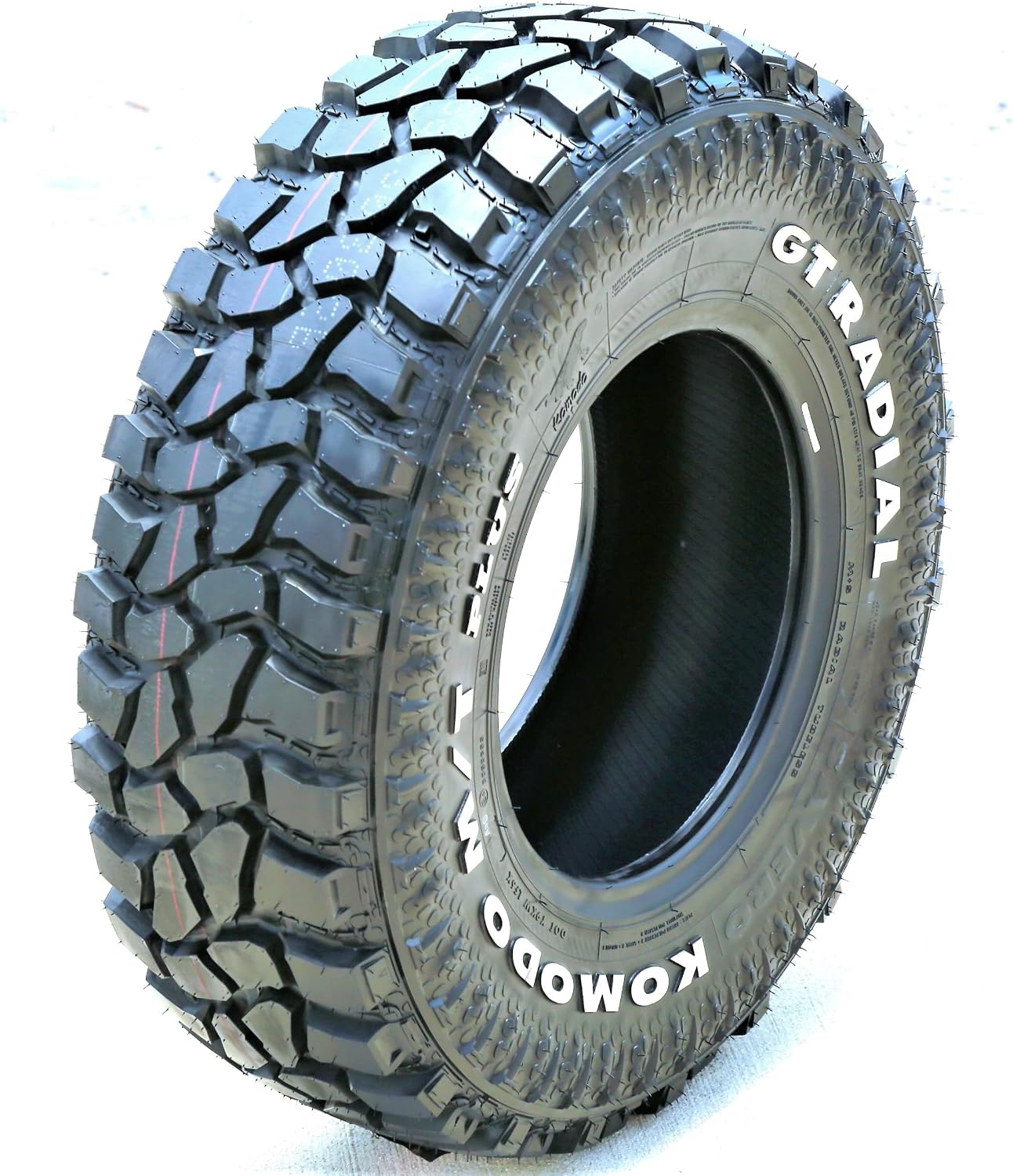 GT Radial KOMODO M/T Plus All-Terrain Radial Tire - LT235/75R15 104/101Q | Light Truck Mud Terrain All Season Traction 104/101Q Rated C (6 Ply) Radial Construction Raised White Letters Tire