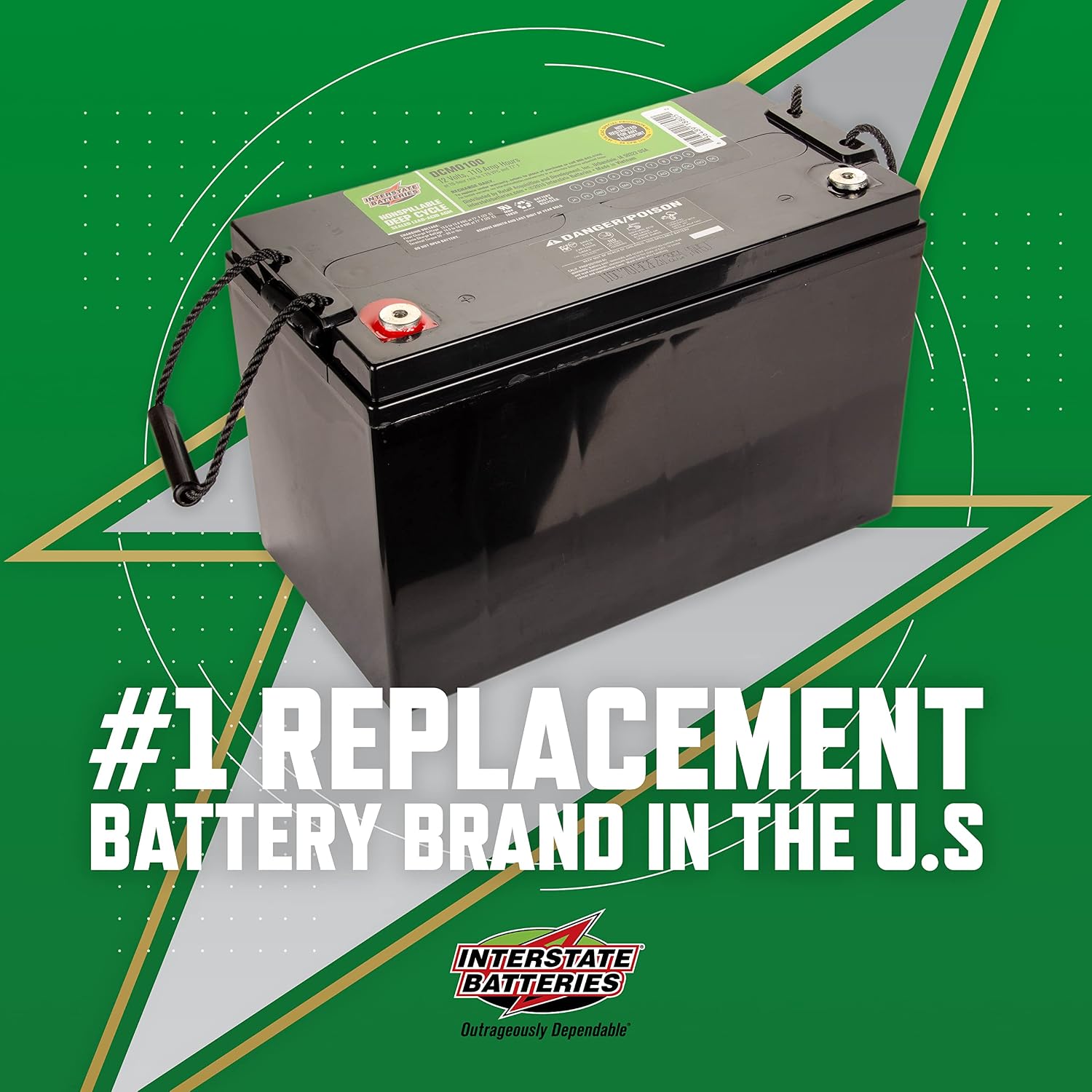 Interstate Batteries 12V 35Ah SLA AGM Deep Cycle Battery Insert Terminal