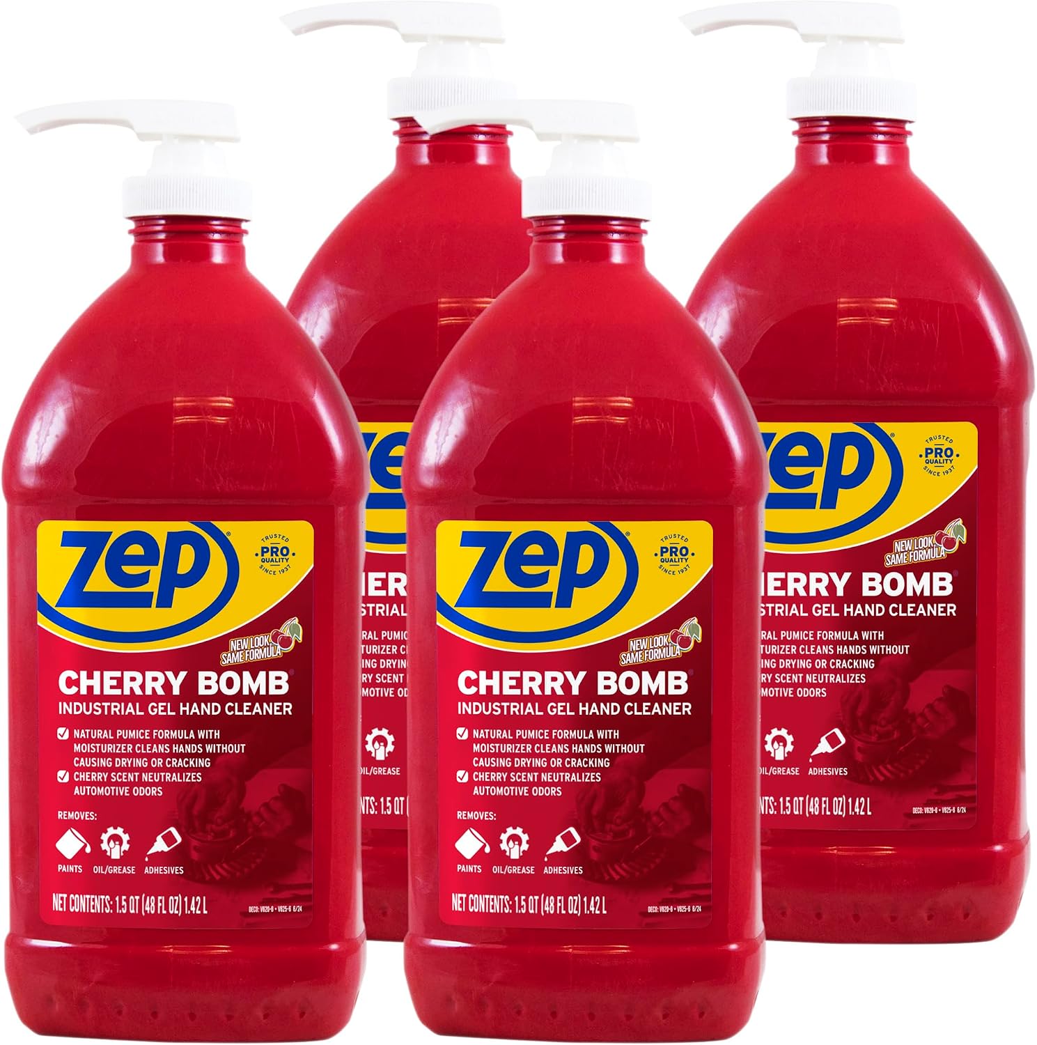 Zep Cherry Bomb Hand Cleaner - 48 Ounce - Volcanic Rock and Emollients - Perfect for Mechanics and DIY'ers