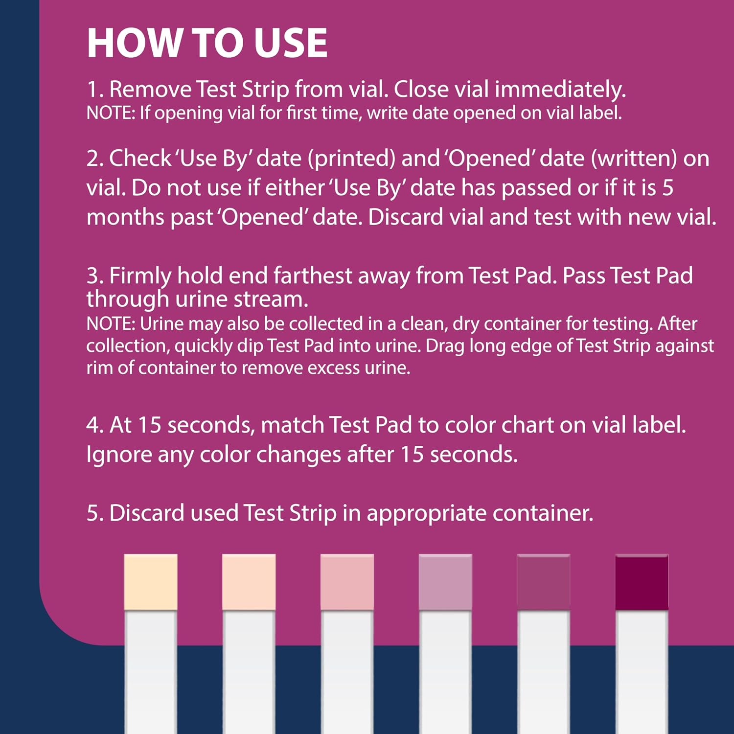 TRUEplus Ketone Test Strips, Urinalysis Test Sticks, 100 Count | Checks for Ketones in Urine, Fast and Easy Testing at Home