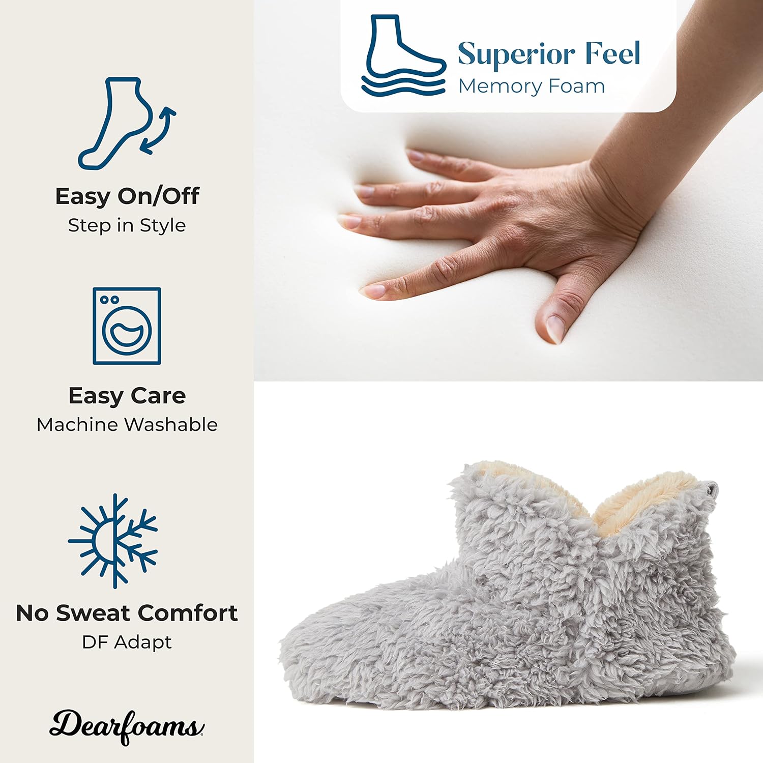 Dearfoams Women's Chelsea Faux Fuzzy Sherpa Indoor House Bootie Slipper