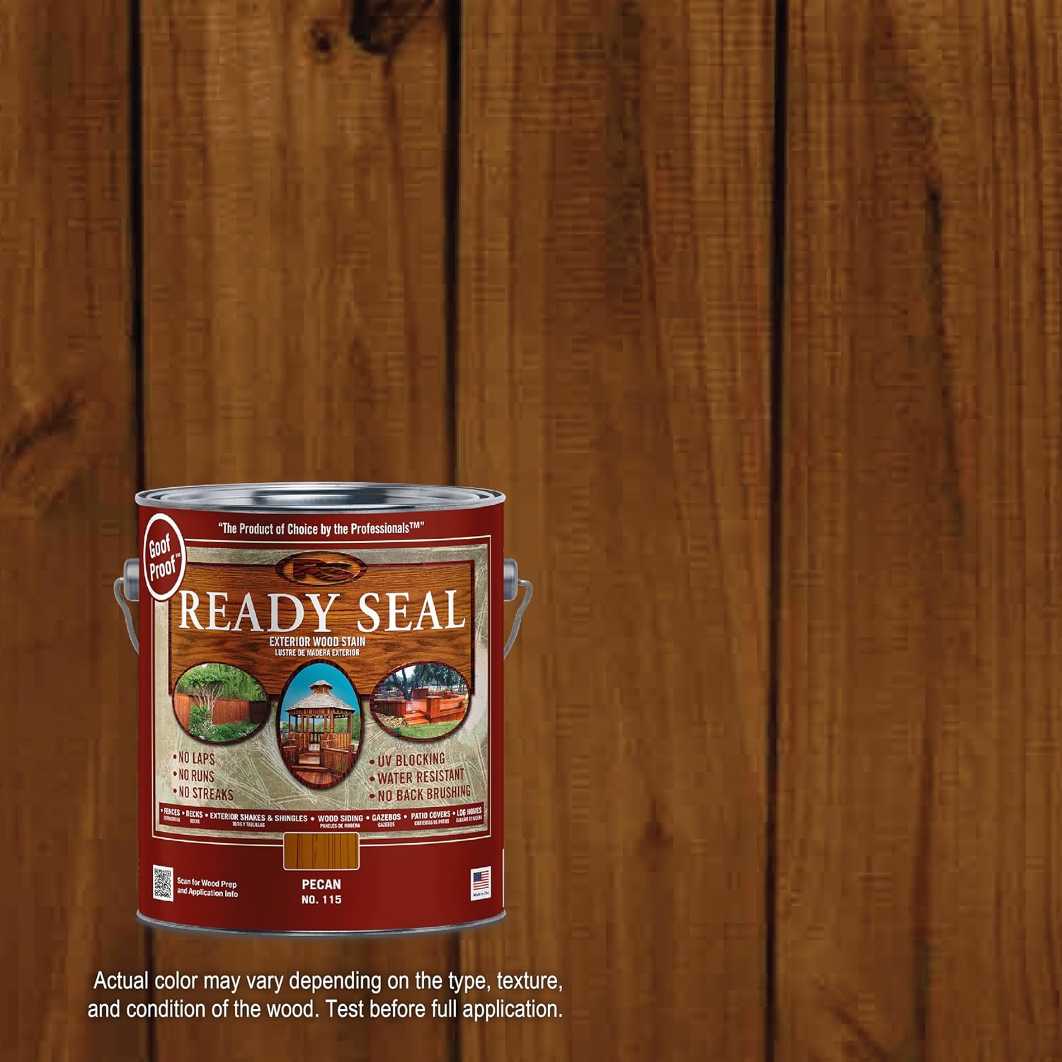 Ready Seal 7966104 5 gal Pail Exterior Wood Stain & Sealer, Light Oak