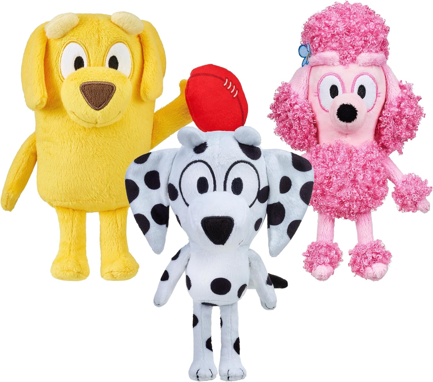 Bingo & Bluey Plush Toys 2-Pack, Soft Deluxe Fabric, Embroidered