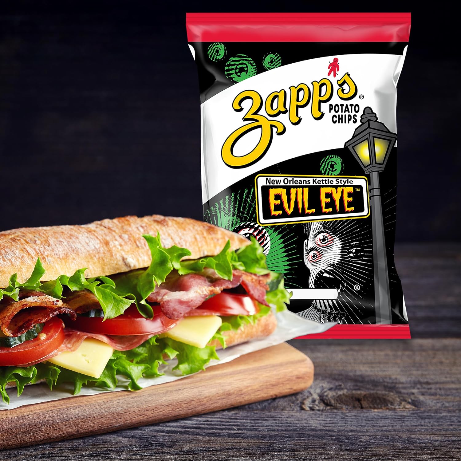 Zapp’s New Orleans Kettle-Style Potato Chips Hotter n Hot Jalapeno Flavor (2 oz Bags, 25 Count), Crunchy Chips with a Spicy Kick, Perfect On-The-Go, Gluten Free Snack