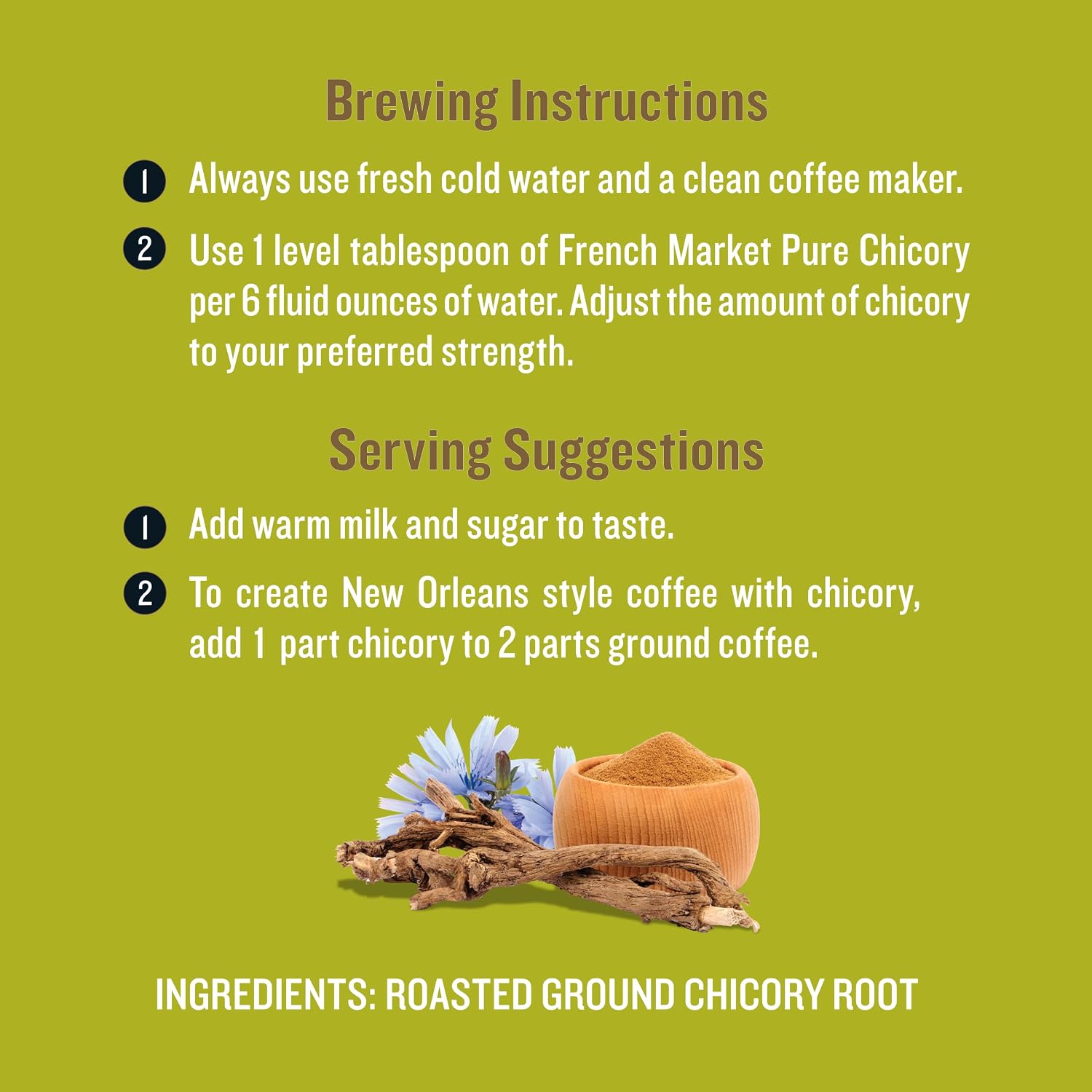 French Market Coffee & Chicory Dark Roast Ground Coffee, 12oz Can (Pack of 6)