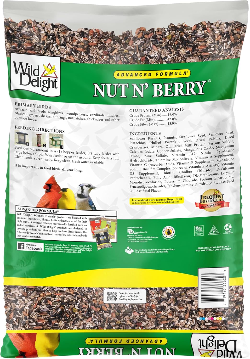 Wild Delight Deck, Porch N' Patio No Waste Bird Food, 5 lb, (374050)