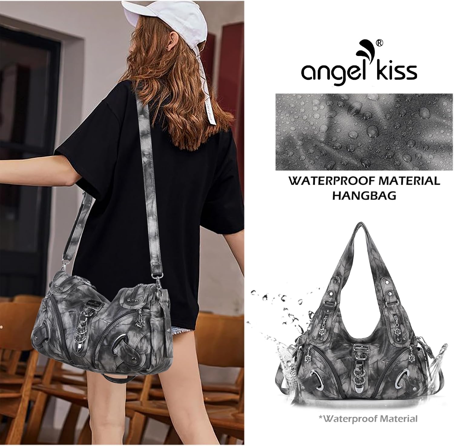 Angelkiss Hobo Purses and handbags for Women Satchel Handbag Women Purses Large Daily Shoulder Bags