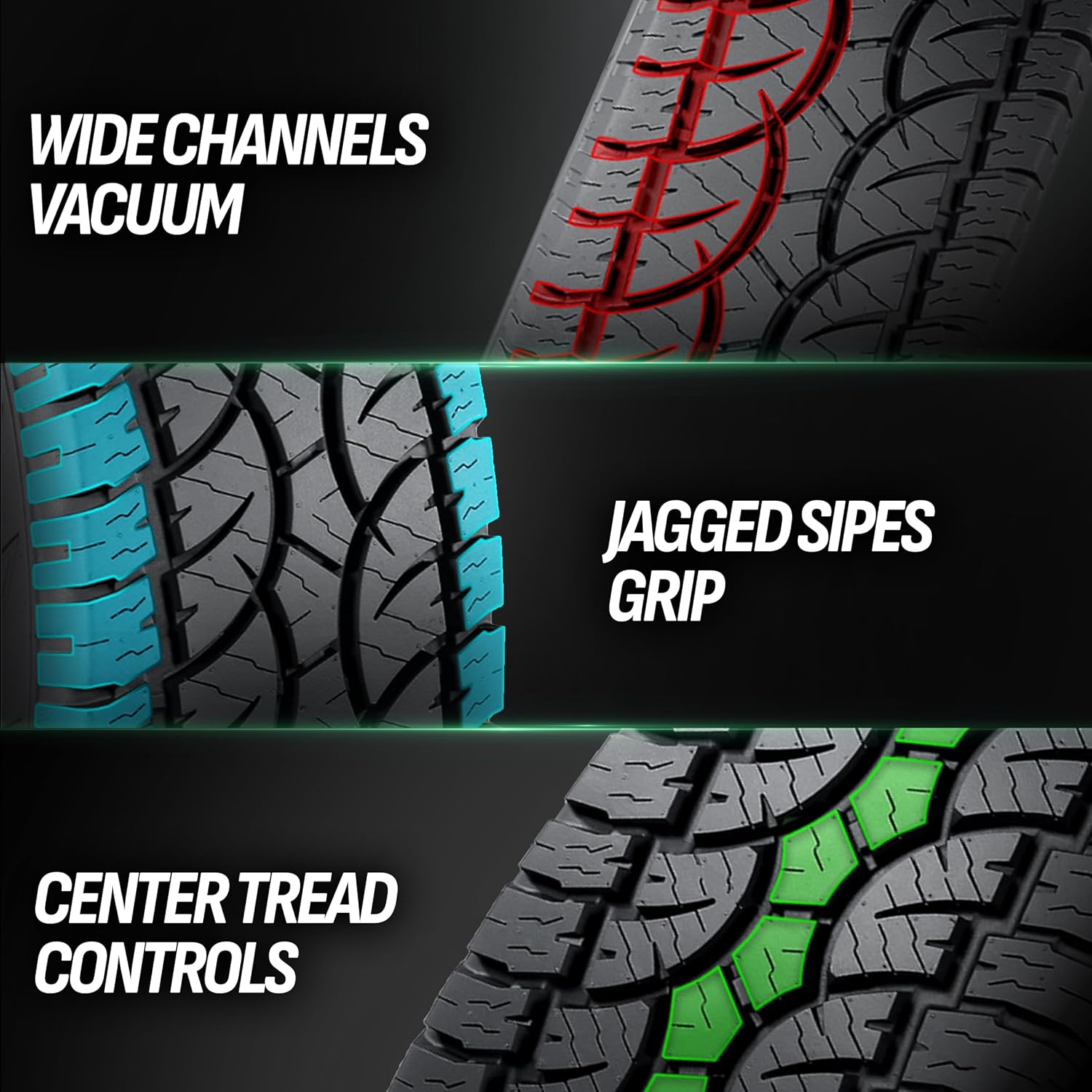 ATTURO Trail Blade A/T All-Terrain Tire, LT235/75R15 104/101S | Light Truck All Terrain All Weather Traction 104/101S Rated C (6 Ply) Radial Construction Black Sidewall Tire