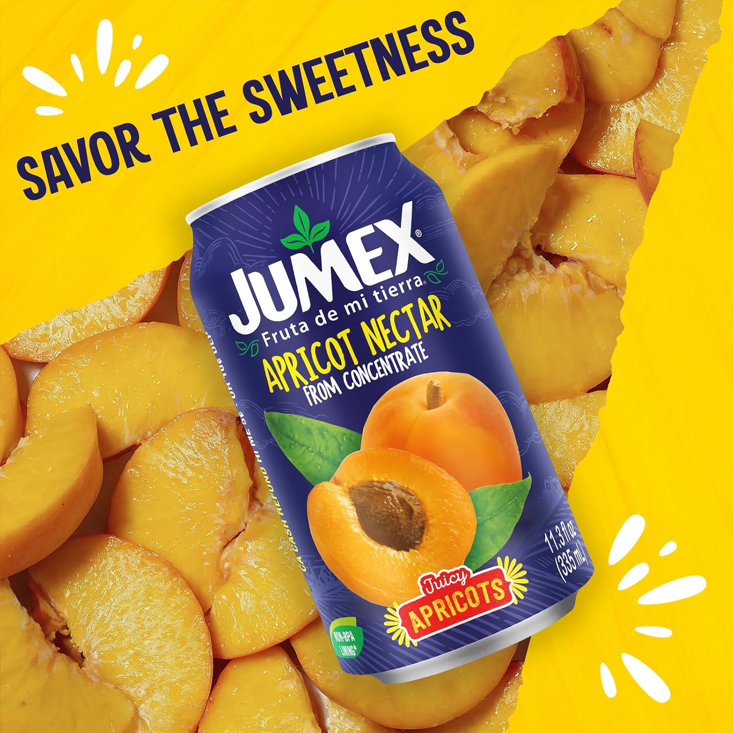 Jumex Mango Nectar Juice & Peach Nectar - Made with Fresh Fruit Puree - Tropical Fruit Juice Concentrate for Smoothie Mix, Cocktail Mixers & Kids Beverages - 11.3oz, 12 Pack Canned Drinks