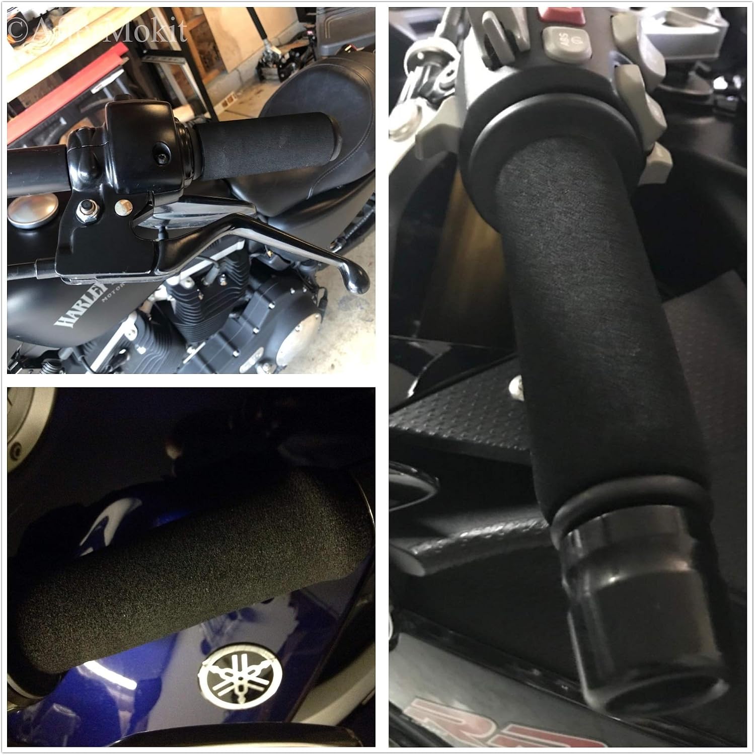 Grip Covers for Big Hands Thicken Your Grips Snug Fit Over 1.2-1.4 inch Grips on Harley BMW Yamaha Honda Kawasaki Suzuki Triumph Can-Am Spyder 5