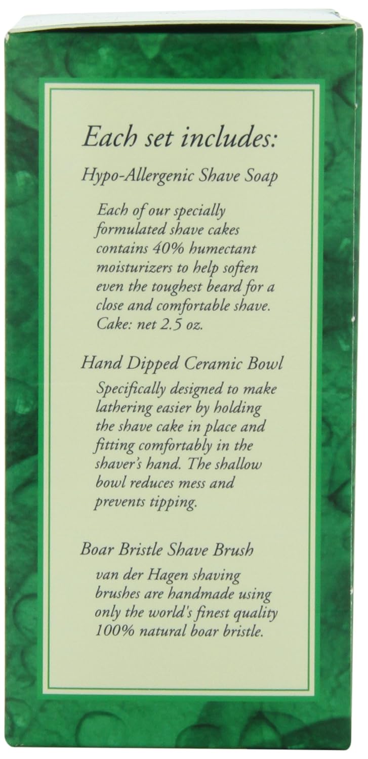 Van Der Hagen Premium Shave Set (2.5 oz. Soap, Bowl, Brush)