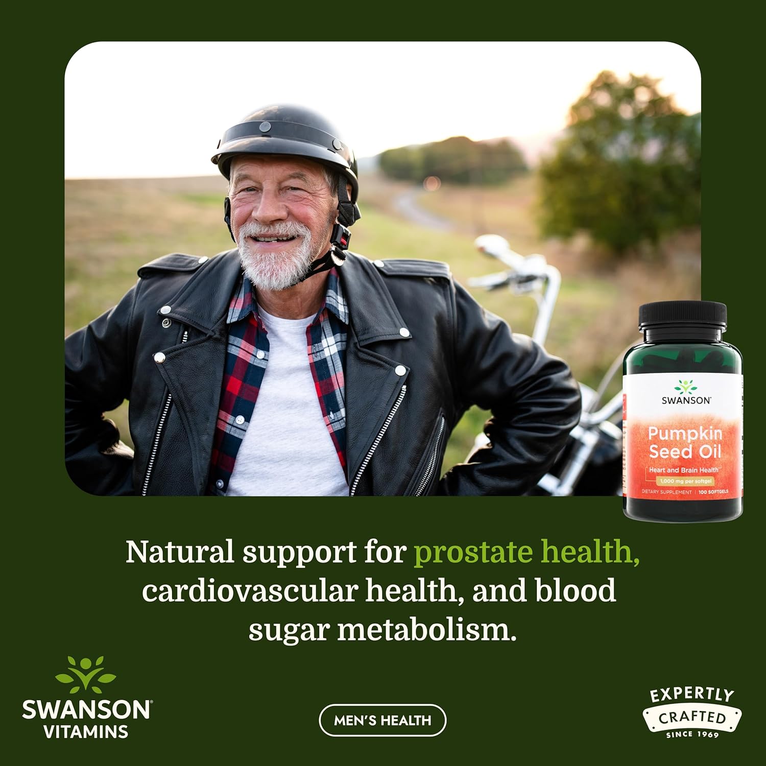 Swanson Pumpkin Seed Oil Prostate Support, 1, 000 mg, 100 Softgels | For Men Seeking Natural EFA Benefits