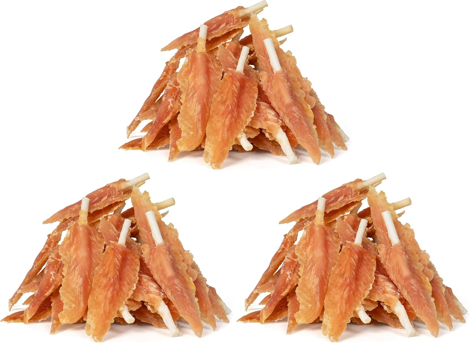 MON2SUN Dog Treats, Chicken Wrapped Triangle Rawhide Sticks, 10.08 oz