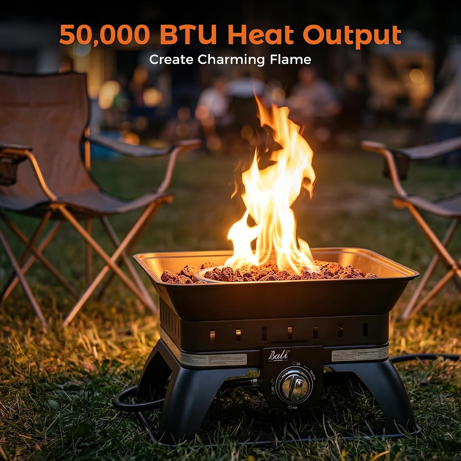 BALI OUTDOORS Propane Fire Pit Perfect for Camping | Outdoor Fire Pit for Portable Firepits for Outside Outdoor Patio