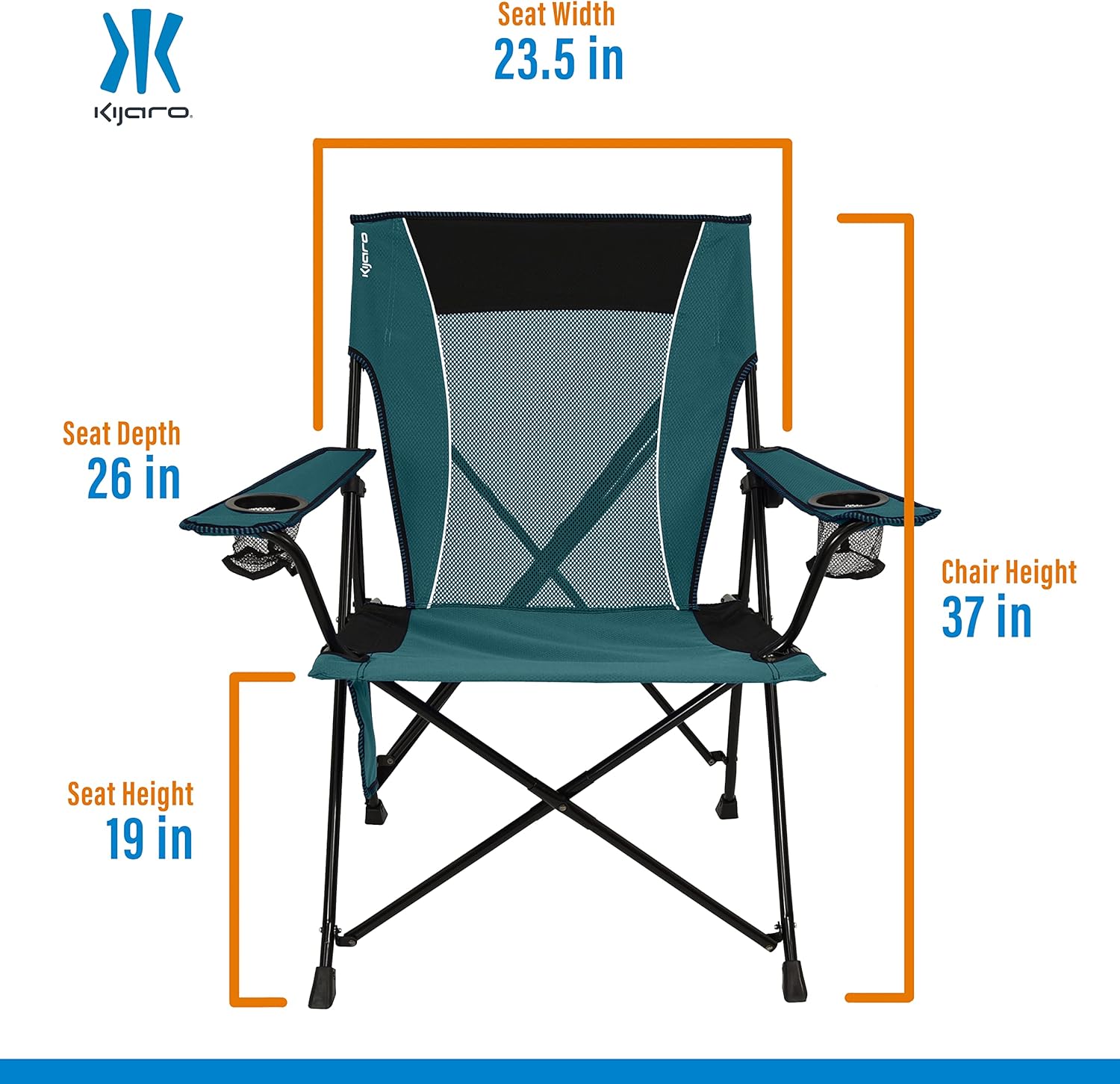Kijaro Dual Lock Portable Camping Chairs - Enjoy the Outdoors with a Versatile Folding Chair for Sports, Lawn - Dual Lock Feature Locks Position – Hanami Pink